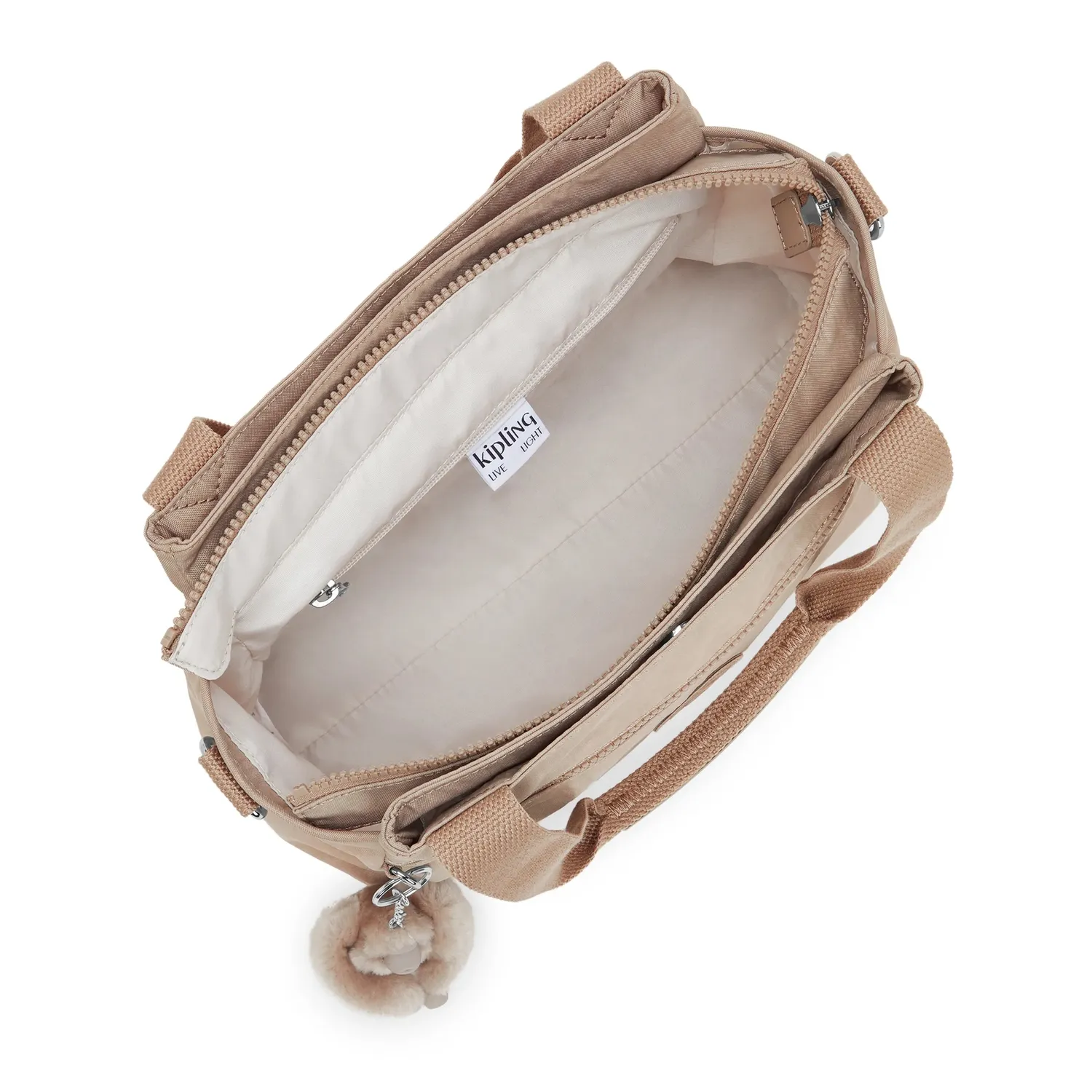 Kipling Elysia schoudertas Tan Beige medium crossbody