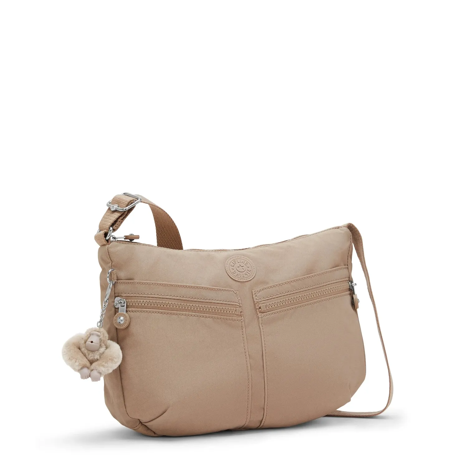 Kipling Izellah schoudertas Tan Beige Medium waterafstotend