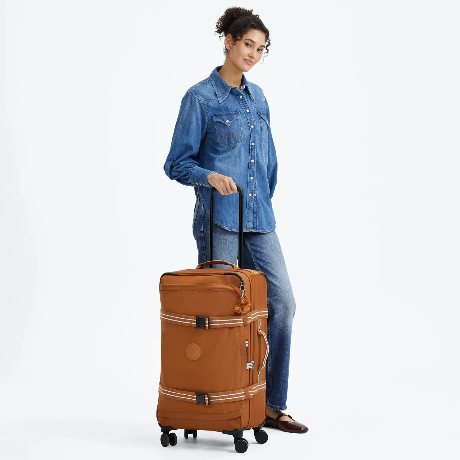Kipling Spontaneous M koffer Medium Stylish Mokka TSA-slot
