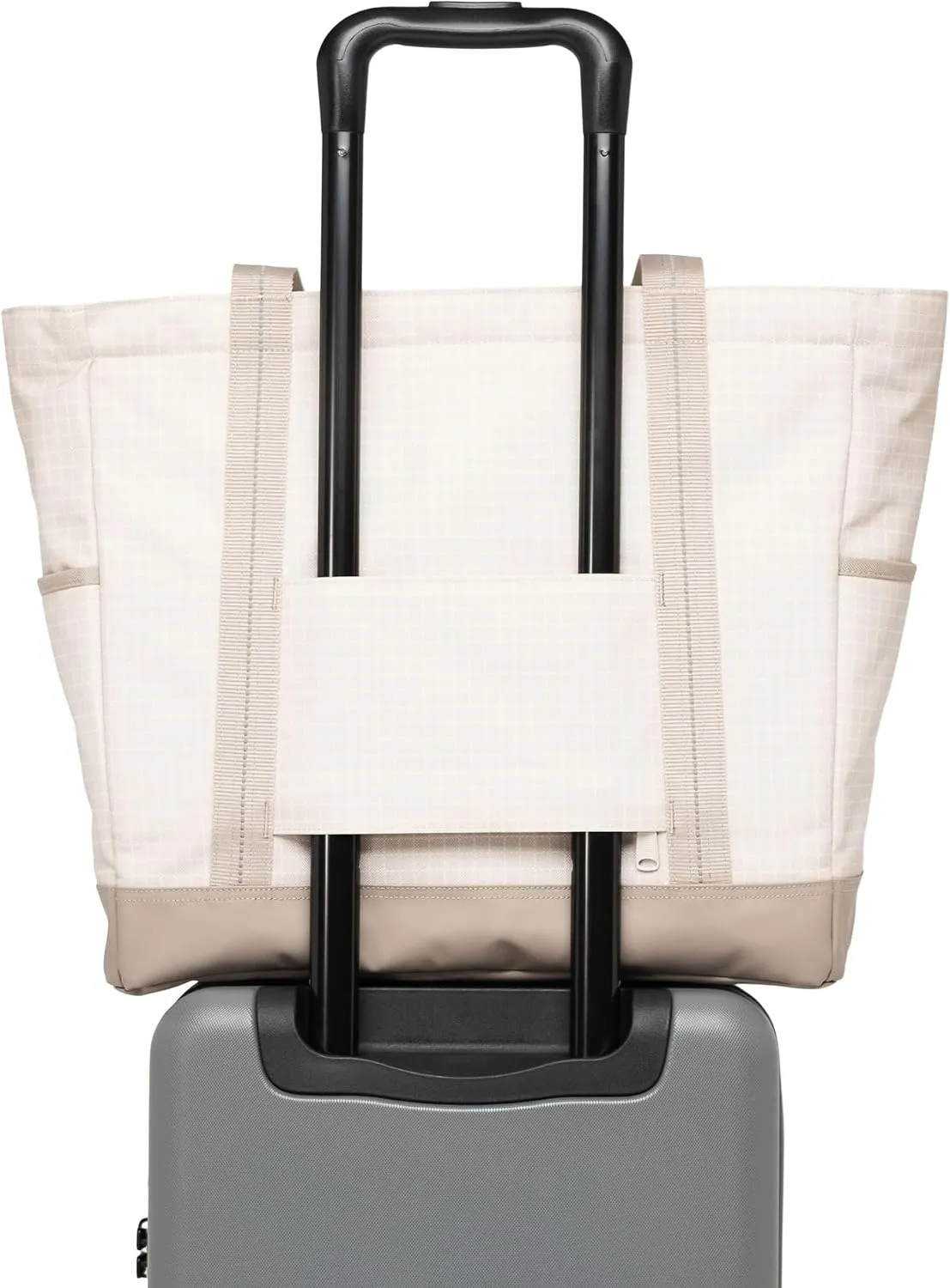 Herschel Heritage tote Grid Pelican Roasted Cashew