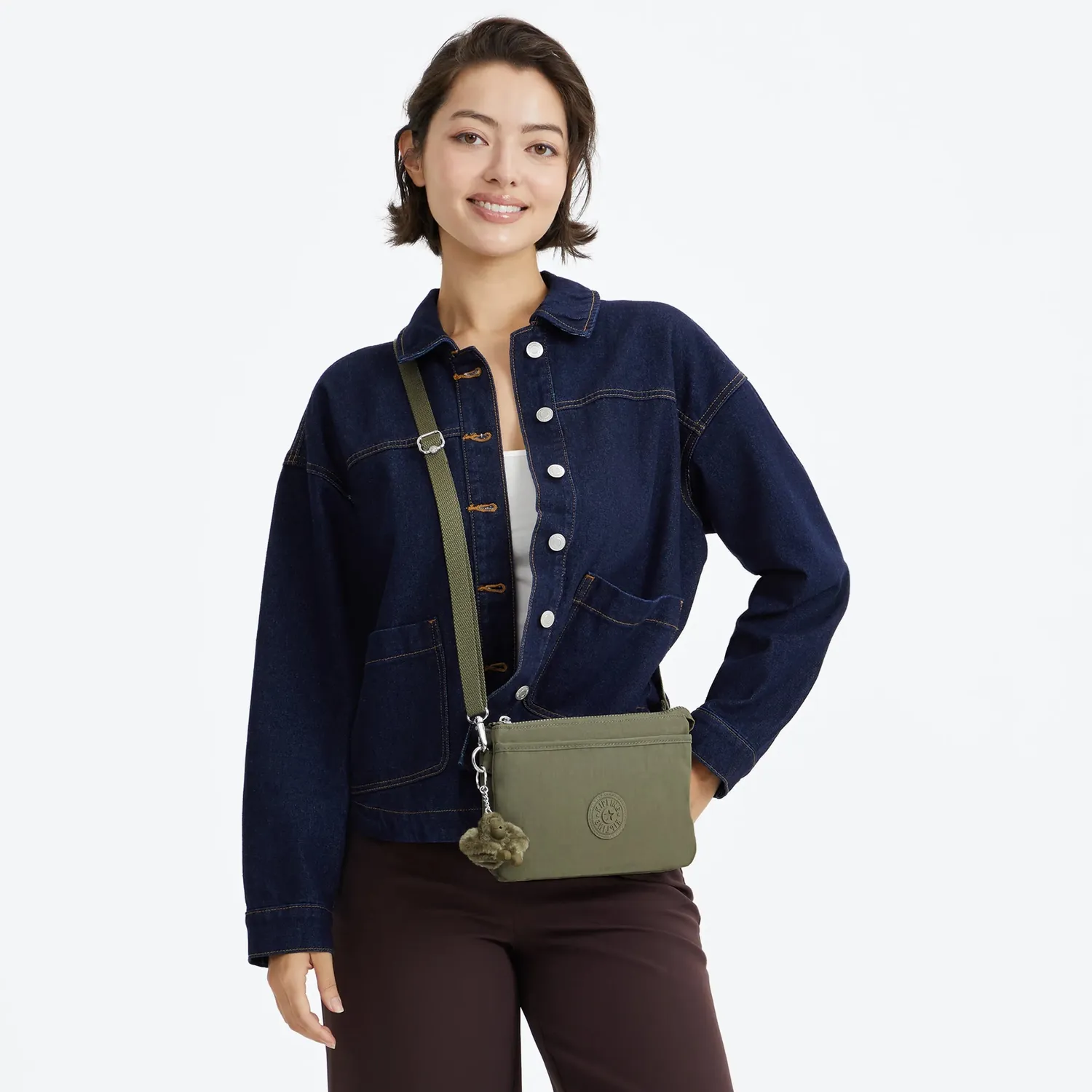 Kipling Riri crossbodytas klein Almost Sage waterafstotend