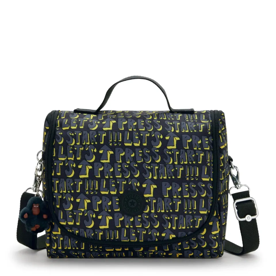 Kipling New Kichirou lunchtas Groot Lets Play Print trolleybevestiging