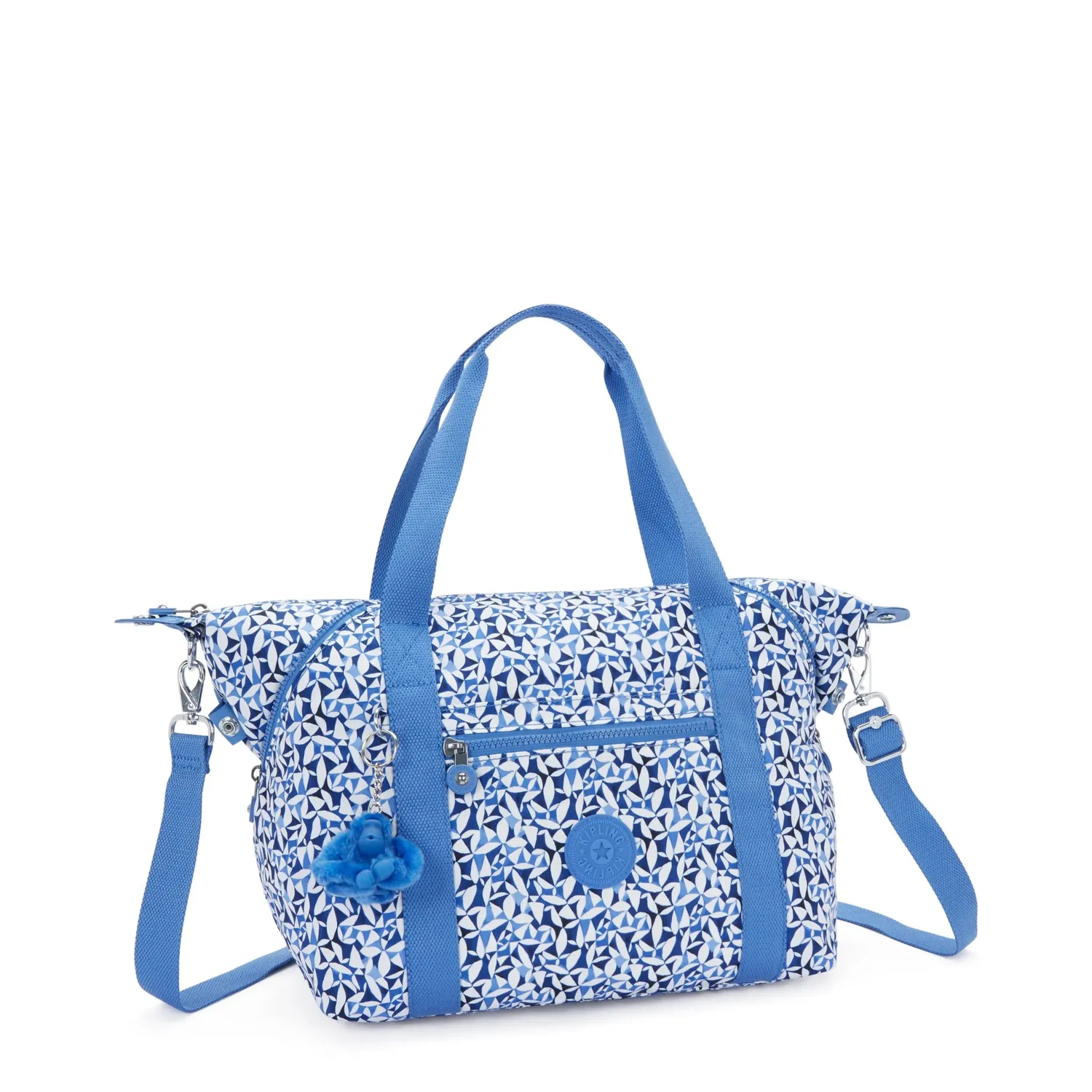Kipling Art schoudertas Medium Crazy Leaves licht