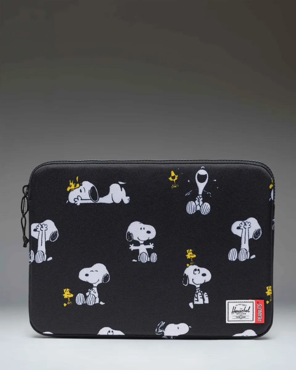 Herschel Anchor 14 inch laptopsleeve snoopy zwart