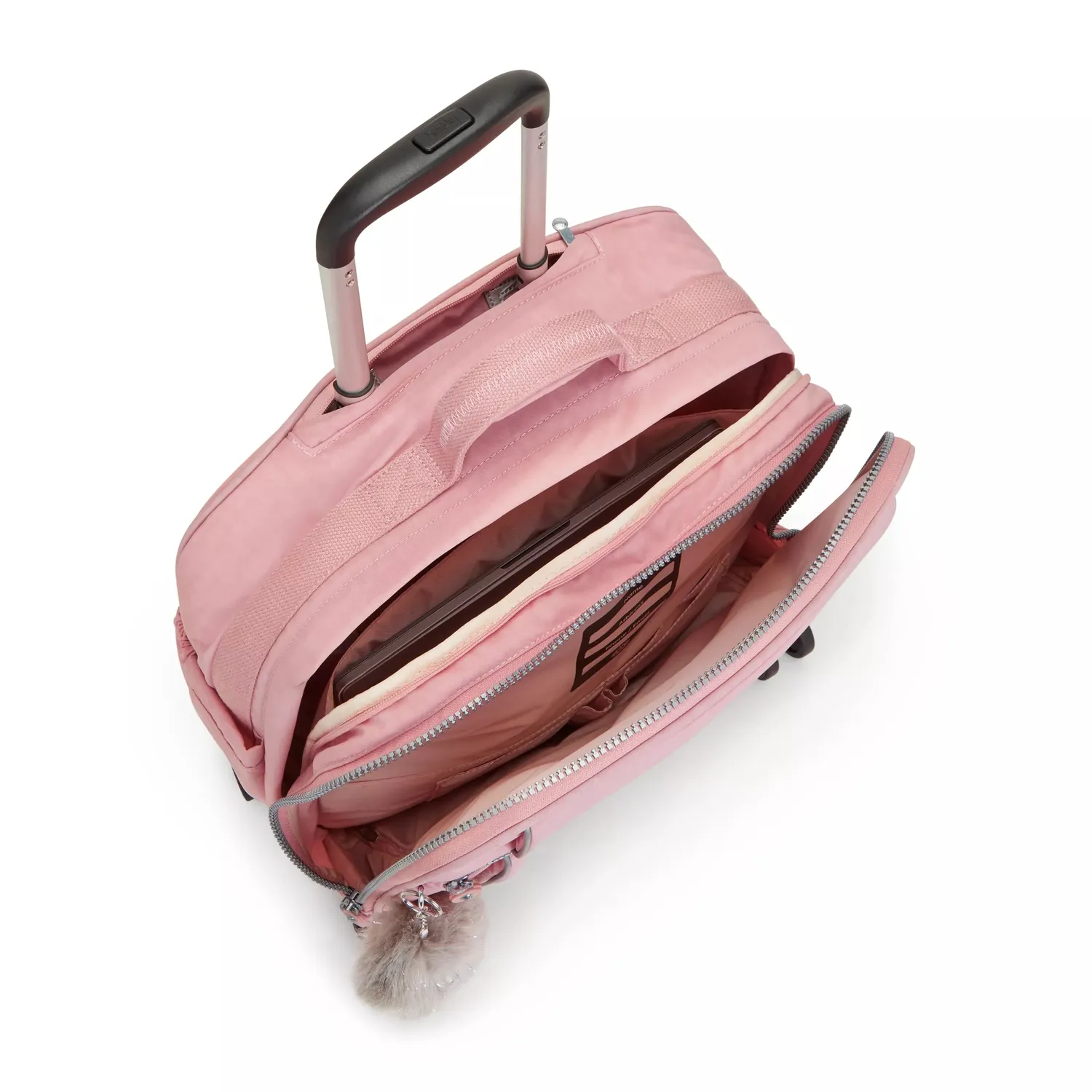 Kipling New Storia schooltas met wielen Bridal Rose Groot laptopvak