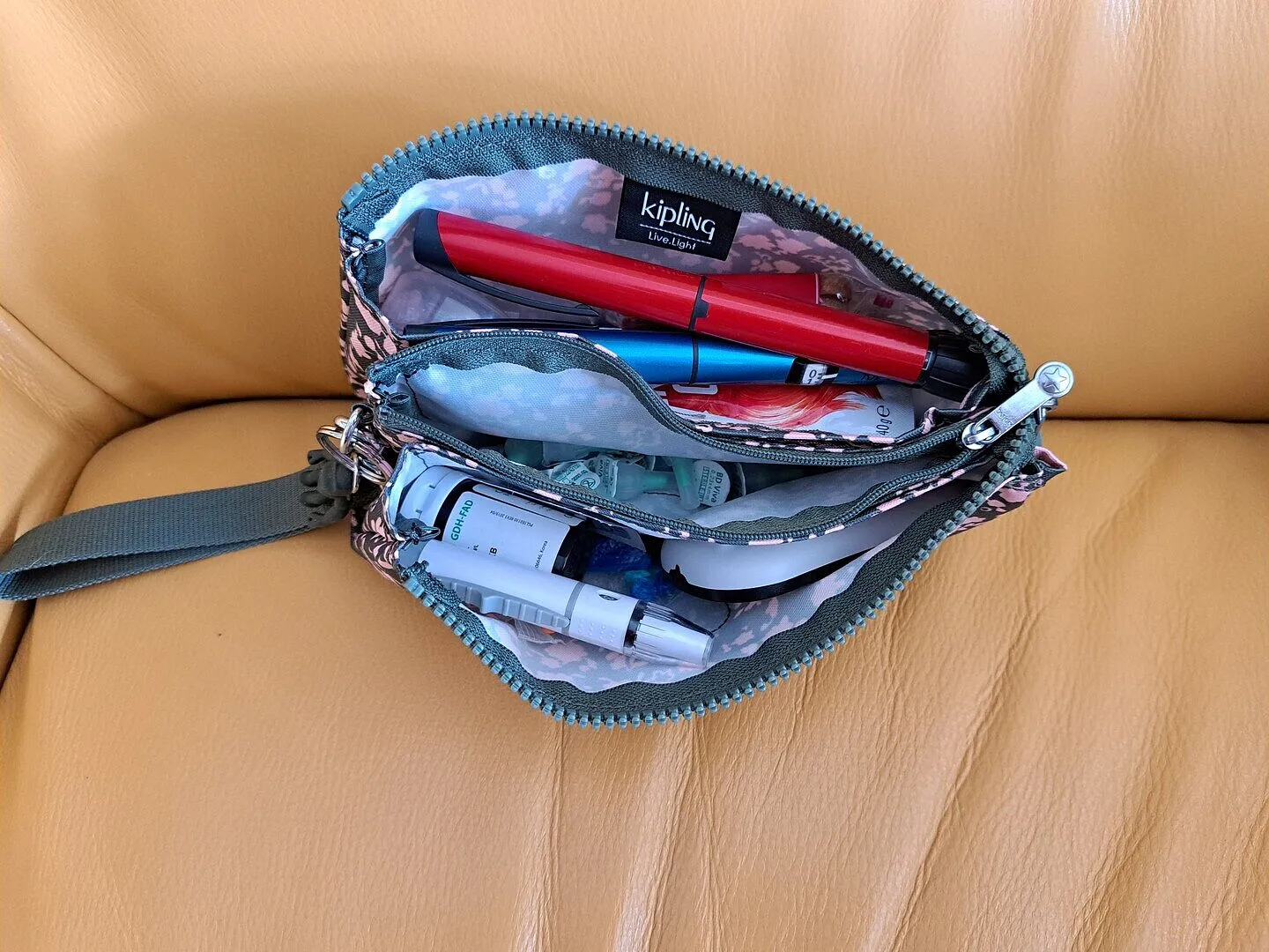 Kipling Creativity XL etui groot Echo Embossed nylon