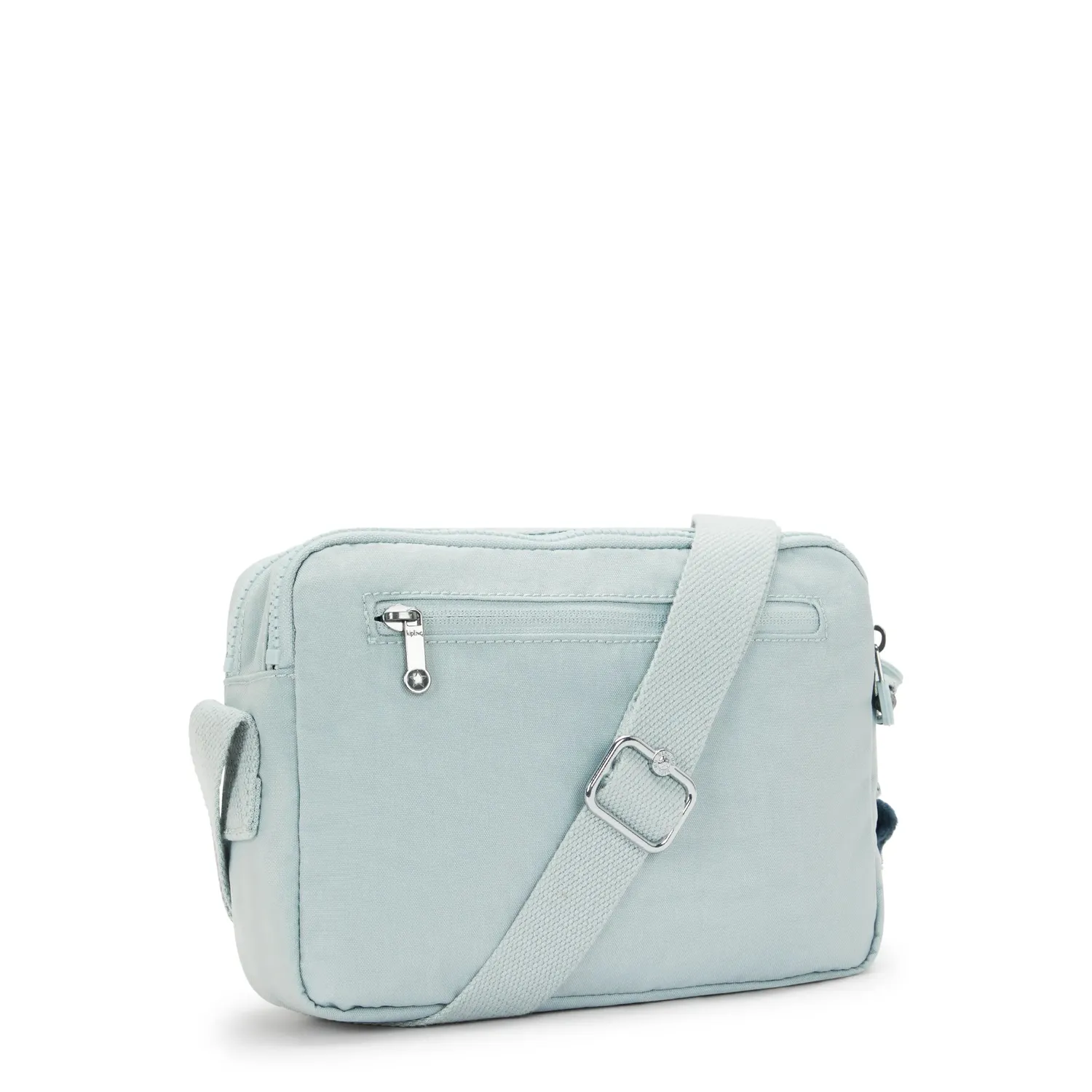 Kipling Abanu M crossbody tas Breezy Blue medium met ritsvakken