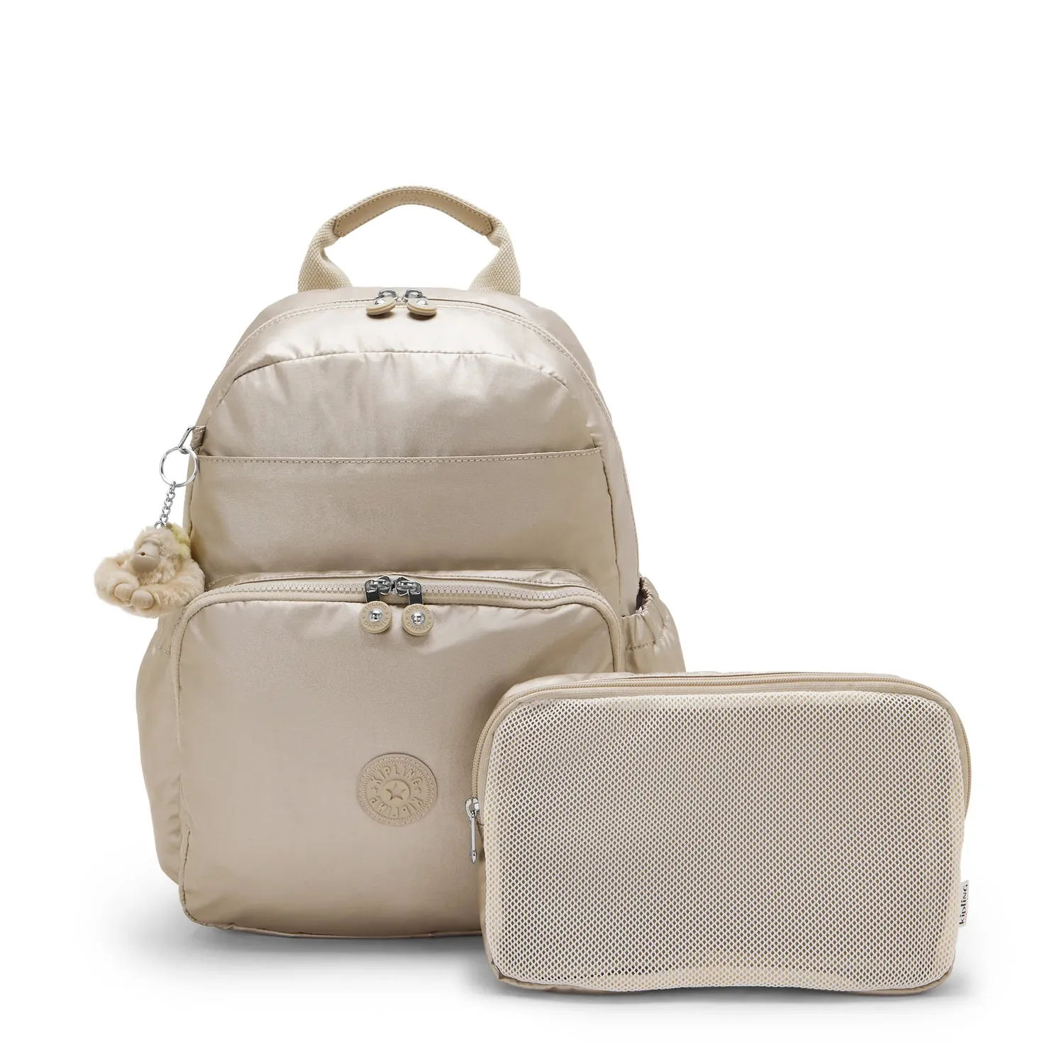 Kipling Maisie babyrugzak Tiny Metallic Glow Medium verschoningsmat