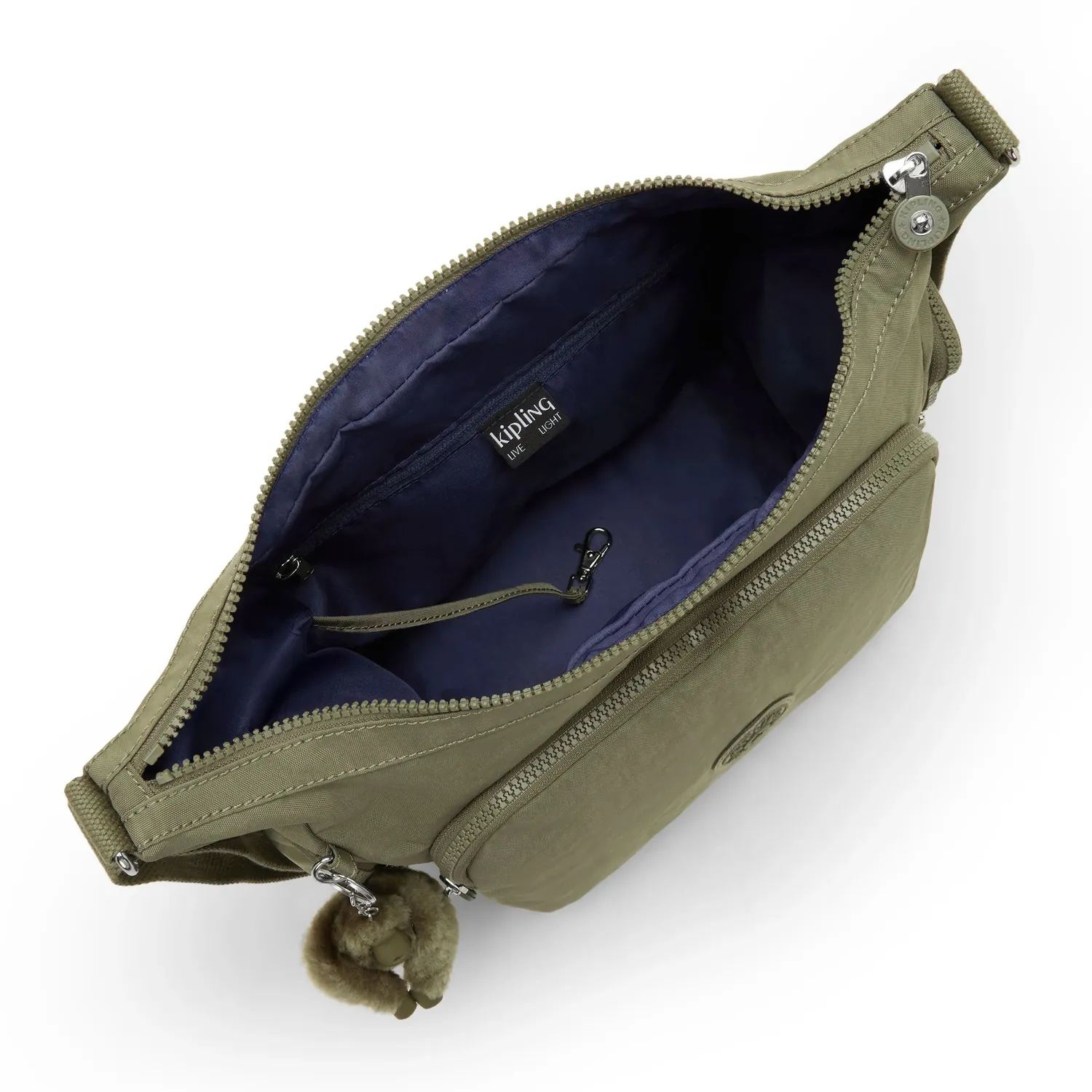 Kipling Gabb crossbodytas Groot Almost Sage lichtgewicht