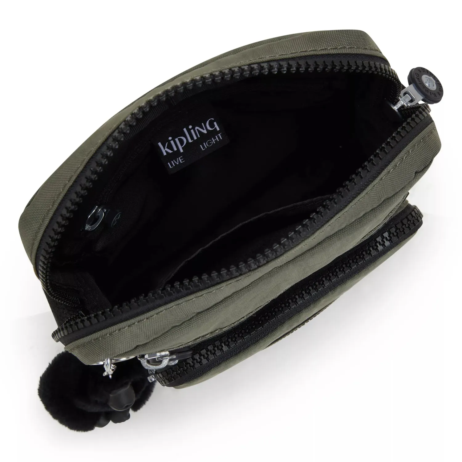 Kipling Gunne tas klein green moss crossbody met rits