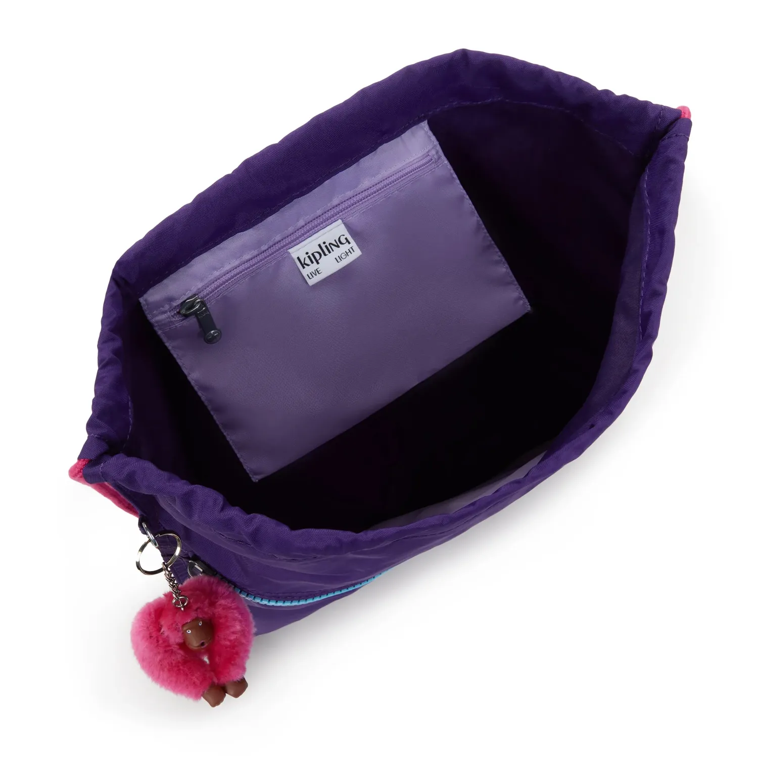 Kipling Supertaboo gymtas VIP Purple Medium waterafstotend