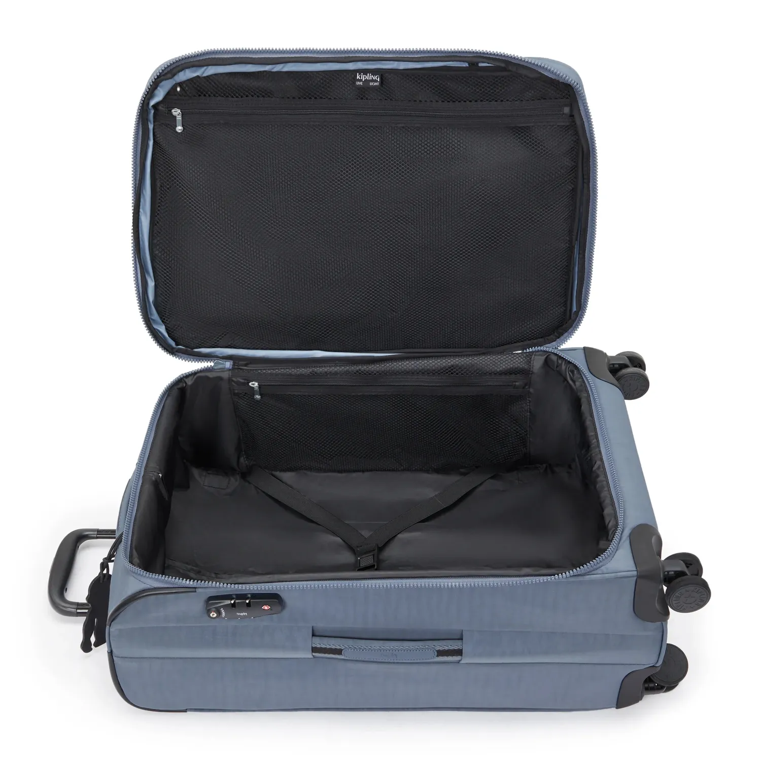 Kipling New Youri Spin M koffer Medium Blue Stone 4 wielen