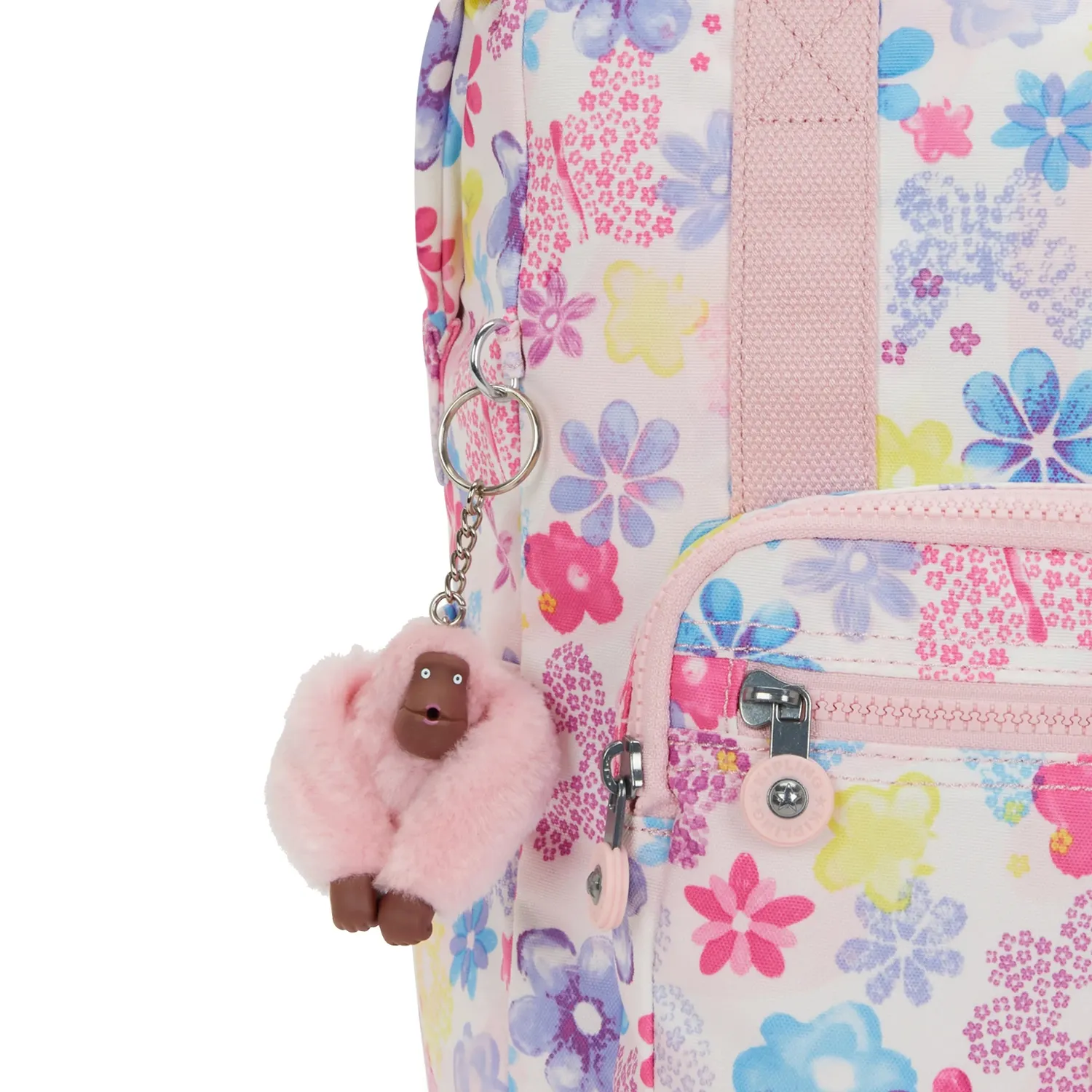 Kipling Buddy rugzak flower stamp medium laptopvak