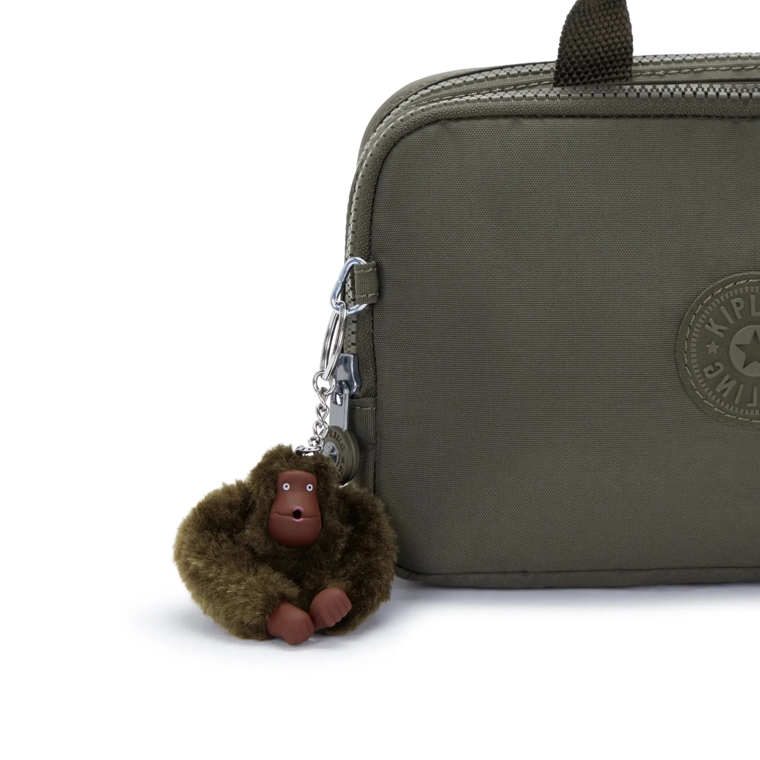 Kipling Jaconita beauty case Field Green medium afneembare voering