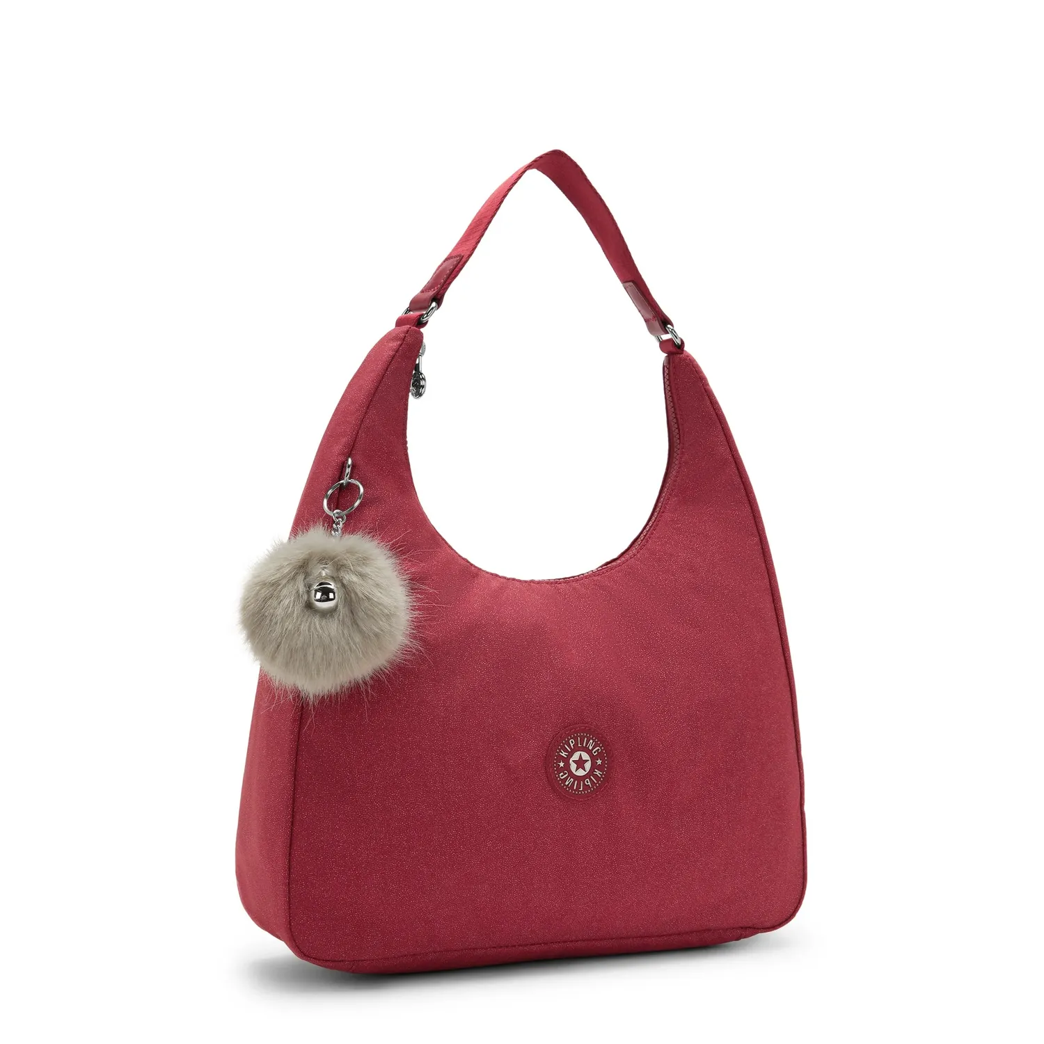 Kipling Ruthie schoudertas Groot Royal Garnet Shimmer riem