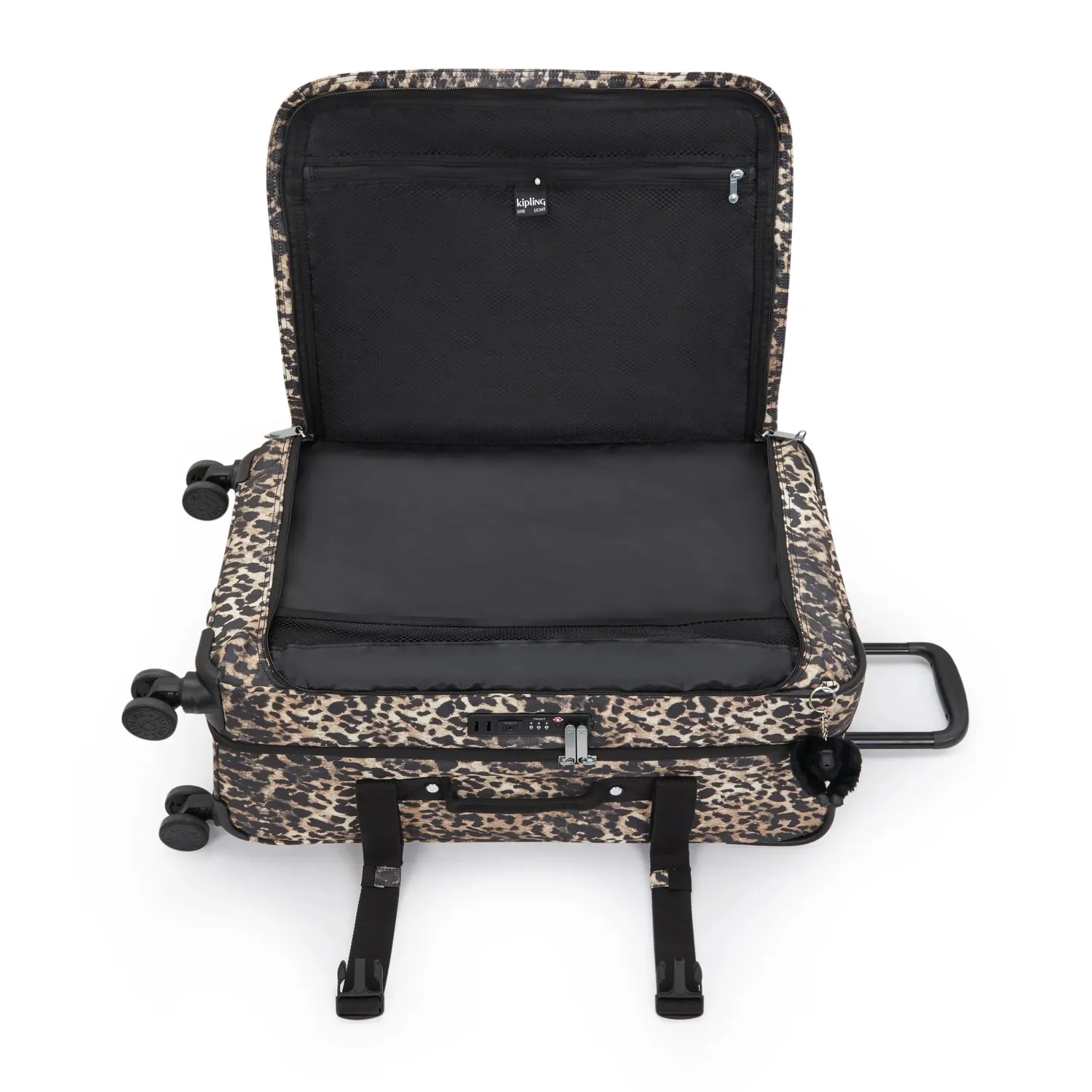 Kipling Spontaneous M koffer Medium Wild Leopard TSA-slot