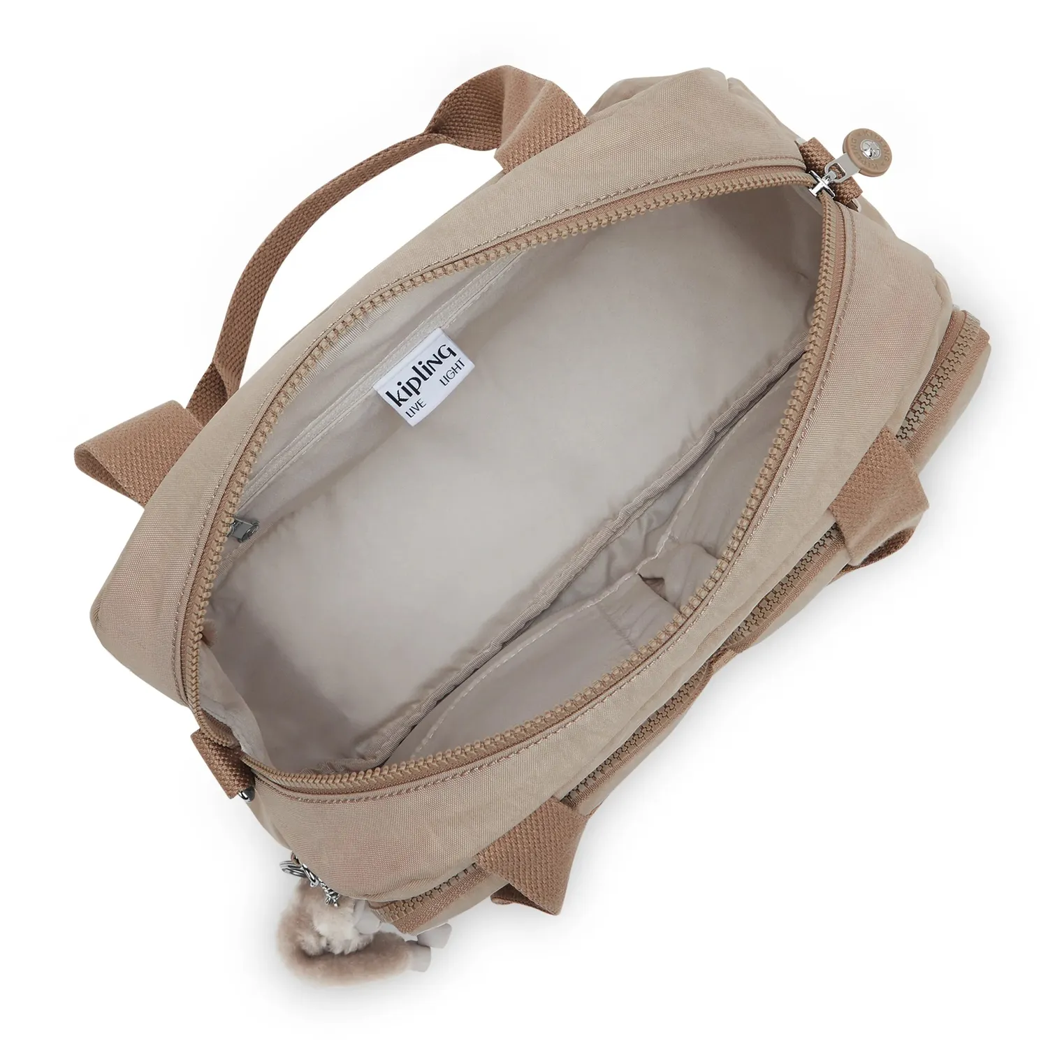 Kipling Cool Defea schoudertas Medium Tan Beige met vakken