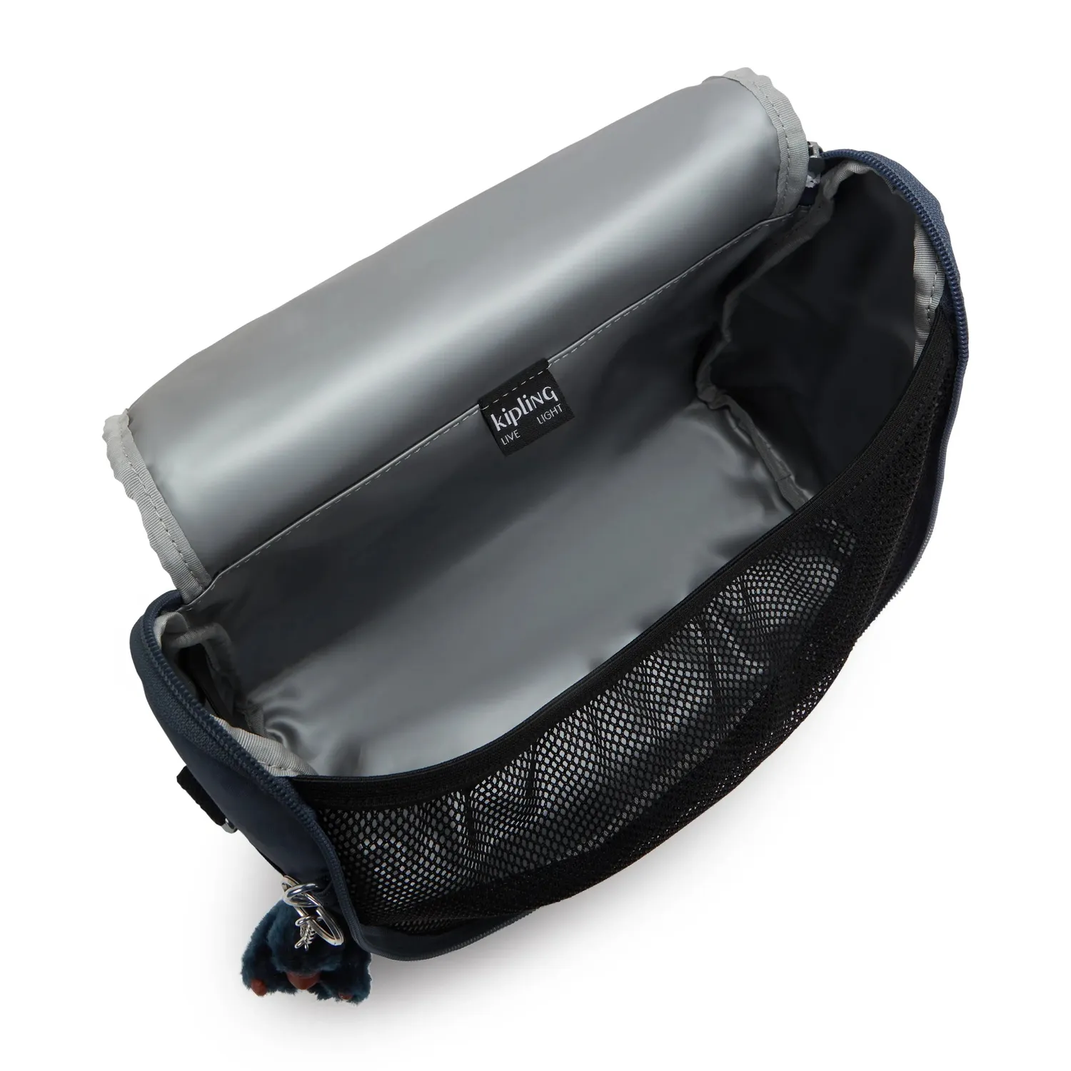 Kipling New Kichirou lunchtas Game Grey groot trolley