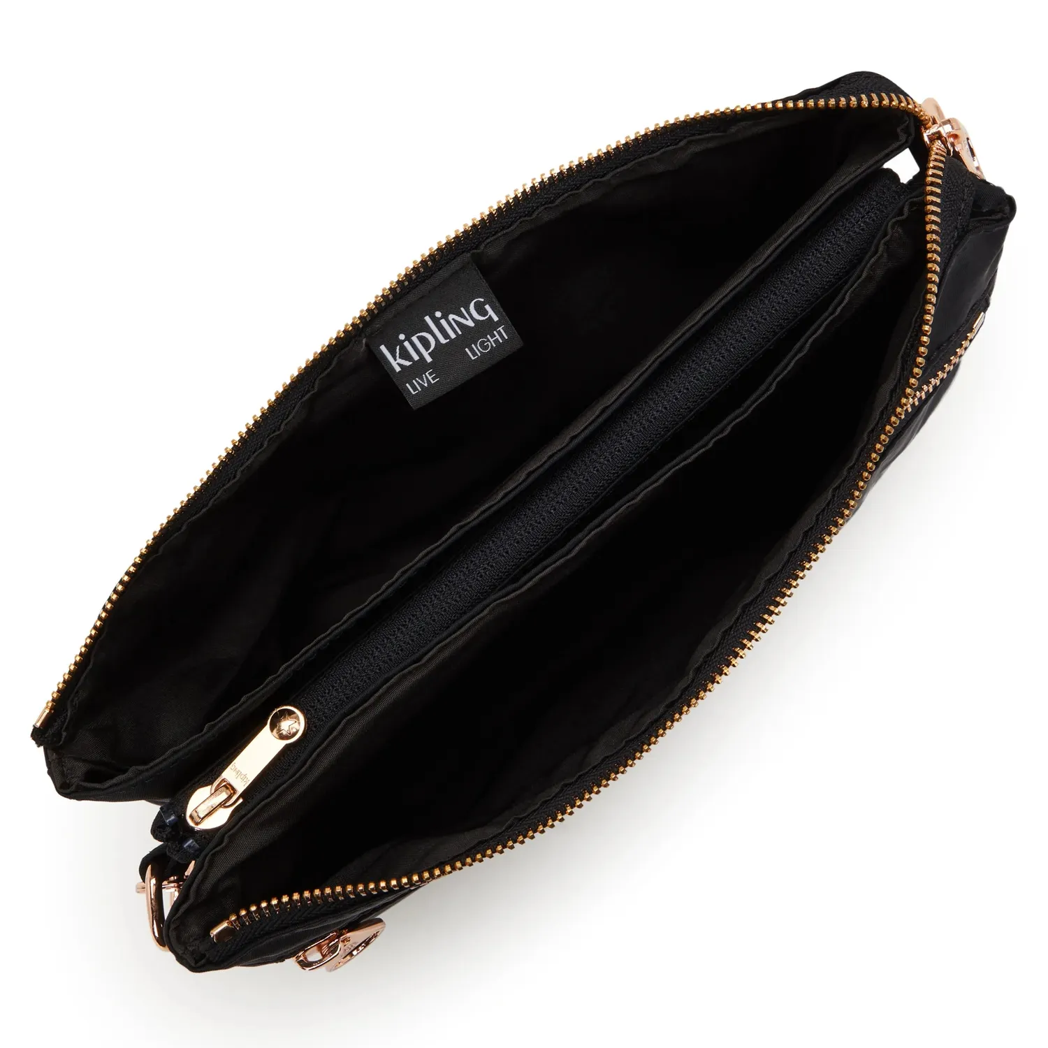Kipling Riri L Zip schoudertas medium Black Rose Spice rits