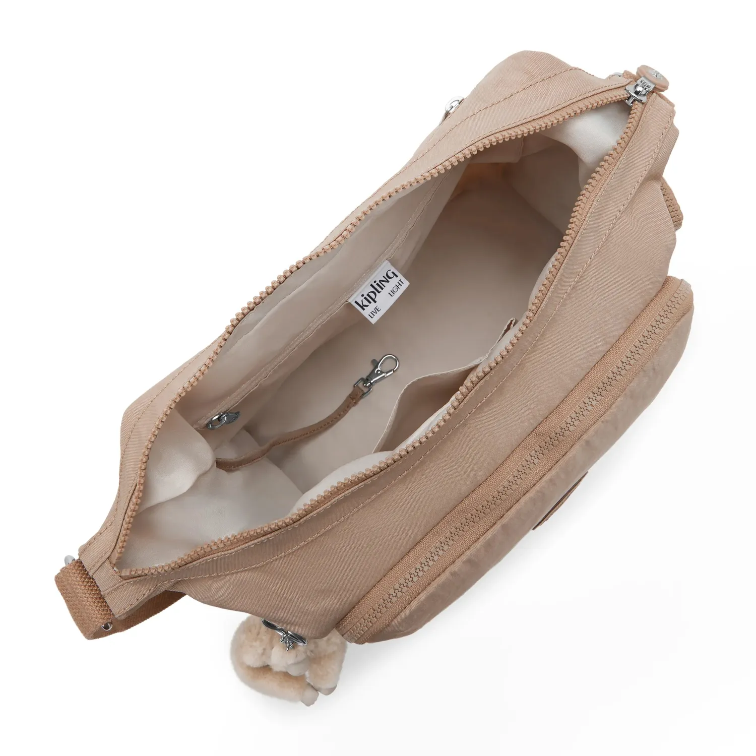 Kipling Gabb crossbodytas Groot Tan Beige zandkleur