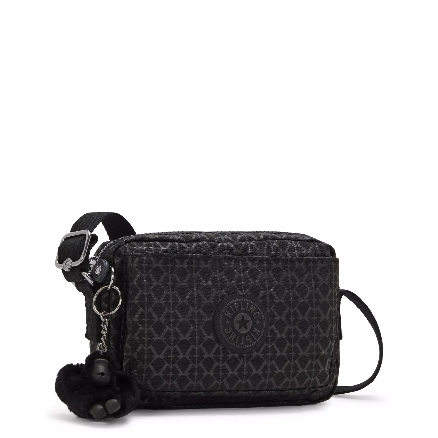 Kipling Abanu crossbody tas klein Signature Emb bedrukt