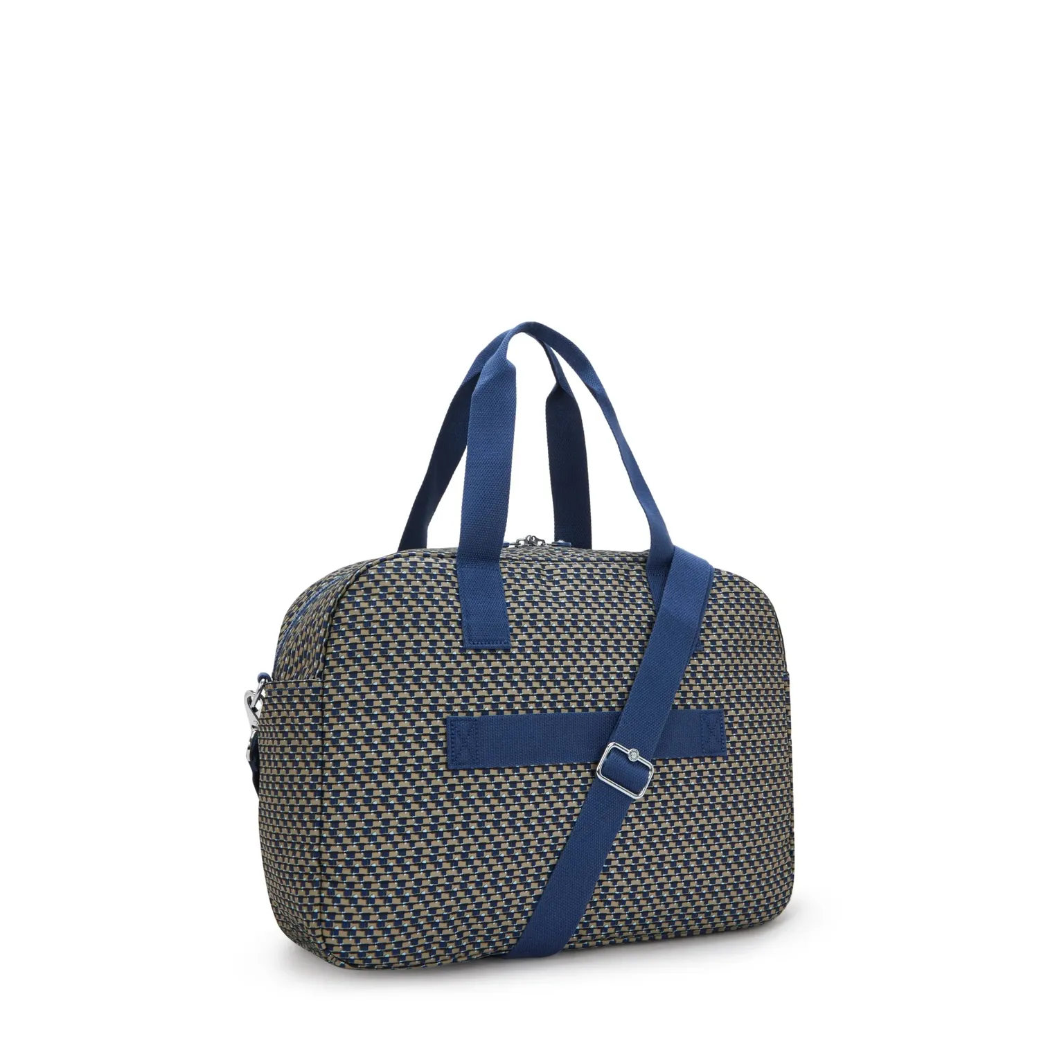 Kipling Defea XL weekendtas Medium Blue on Wire met laptopvak