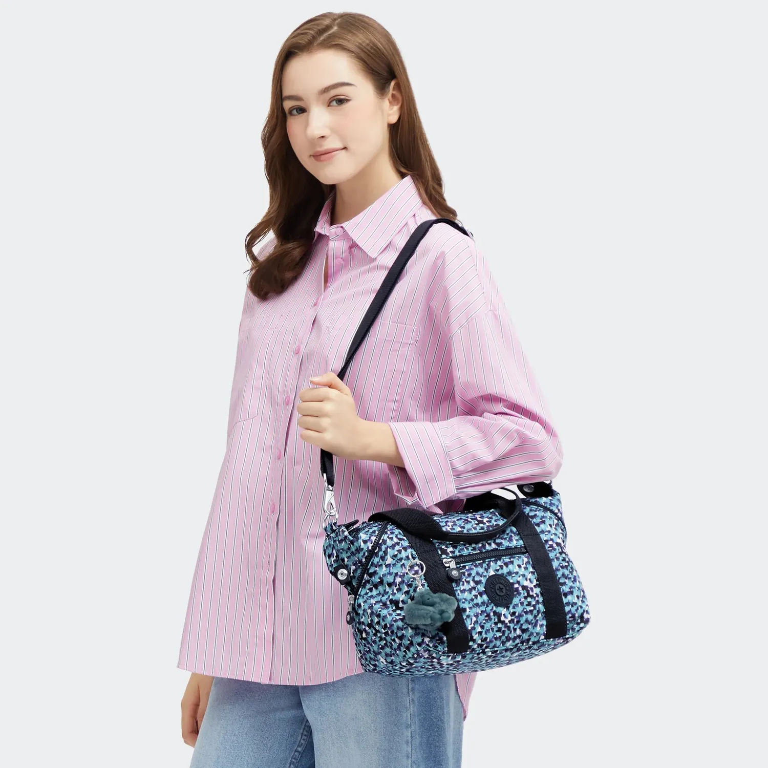 Kipling Art Mini schoudertas Rainy Feathers klein waterafstotend