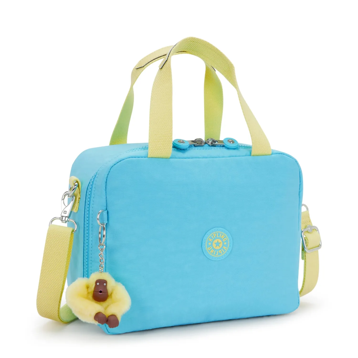 Kipling Miyo lunchtas Groot Splash Blue geïsoleerd