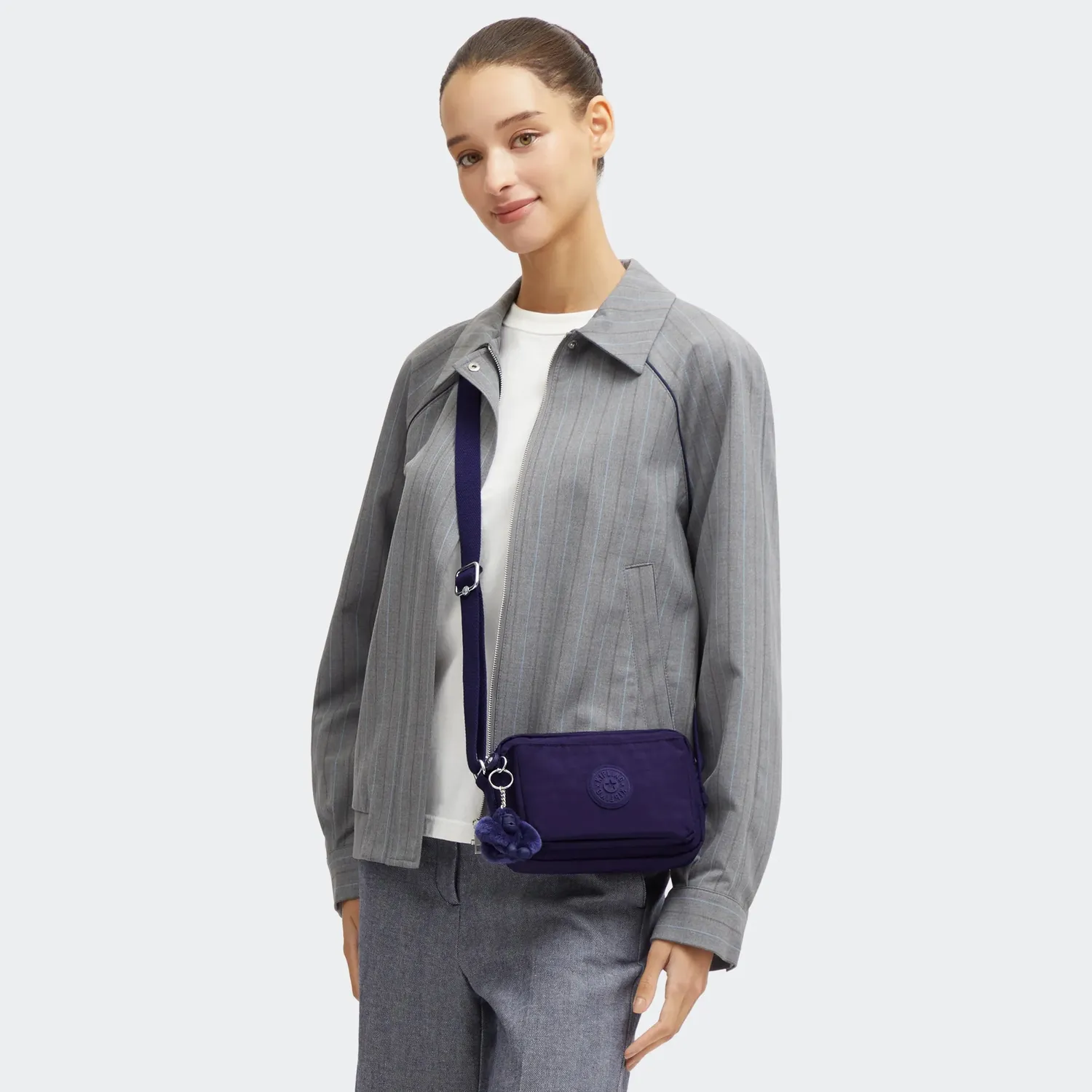 Kipling Abanu crossbody tas klein Moonlit Blue lichtgewicht