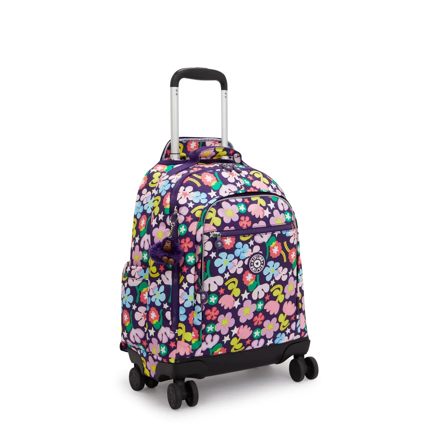 Kipling New Zea rugzak Fairy Flower groot met wielen