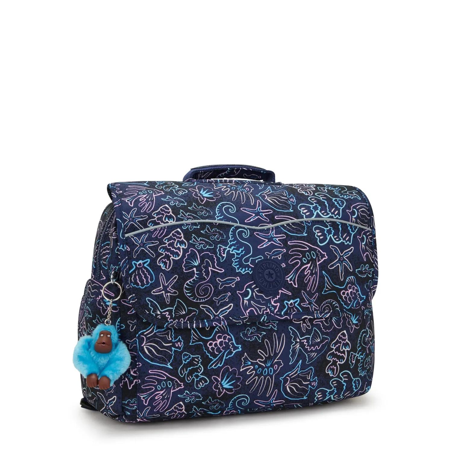 Kipling Codie M rugzak Disco Fish medium A4 flessen
