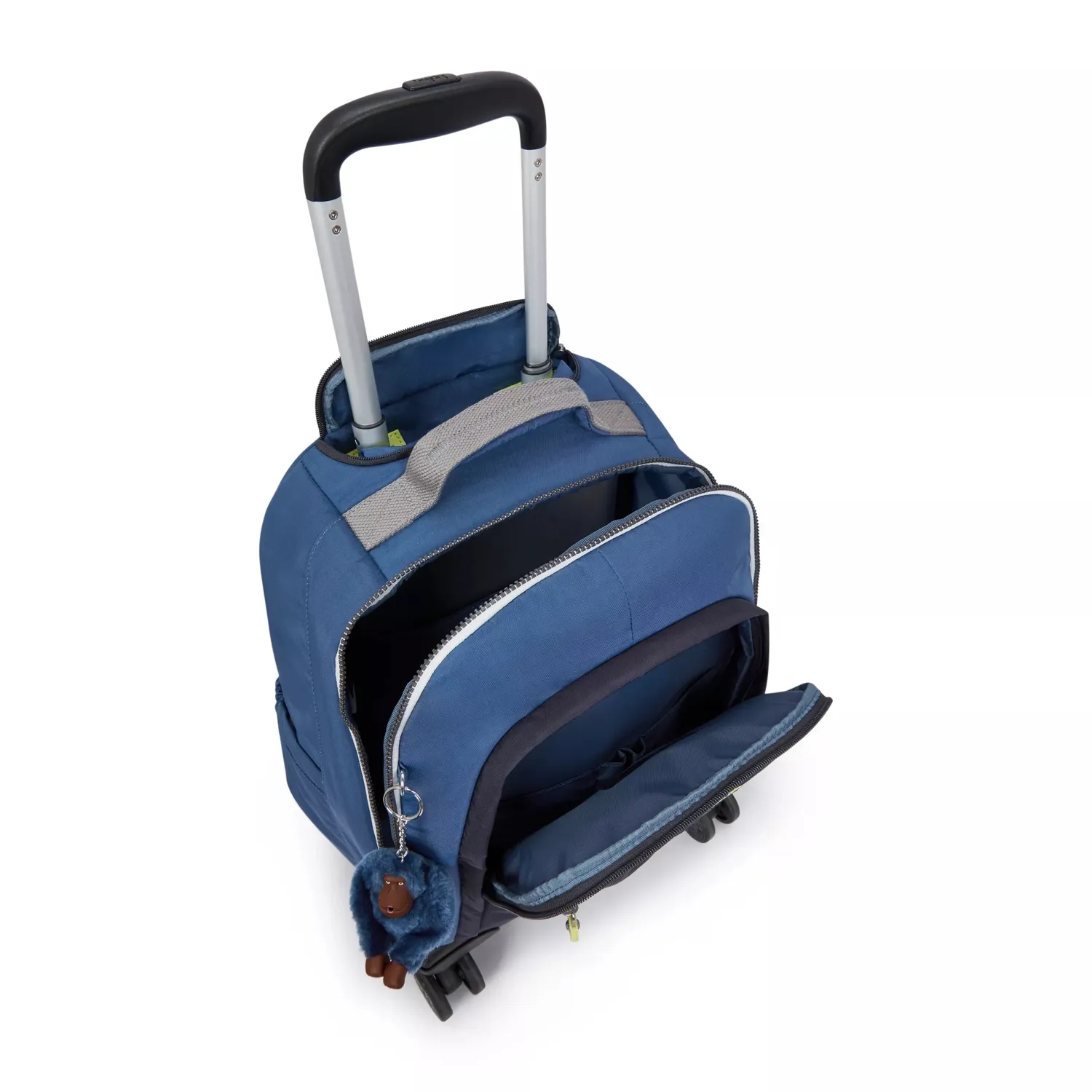 Kipling New Zea rugzak met wielen Fantasy Blue Block Groot vakken