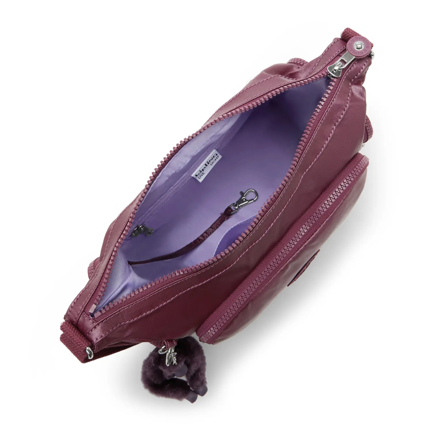 Kipling Gabb S crossbodytas Grape Wine Metallic medium glans
