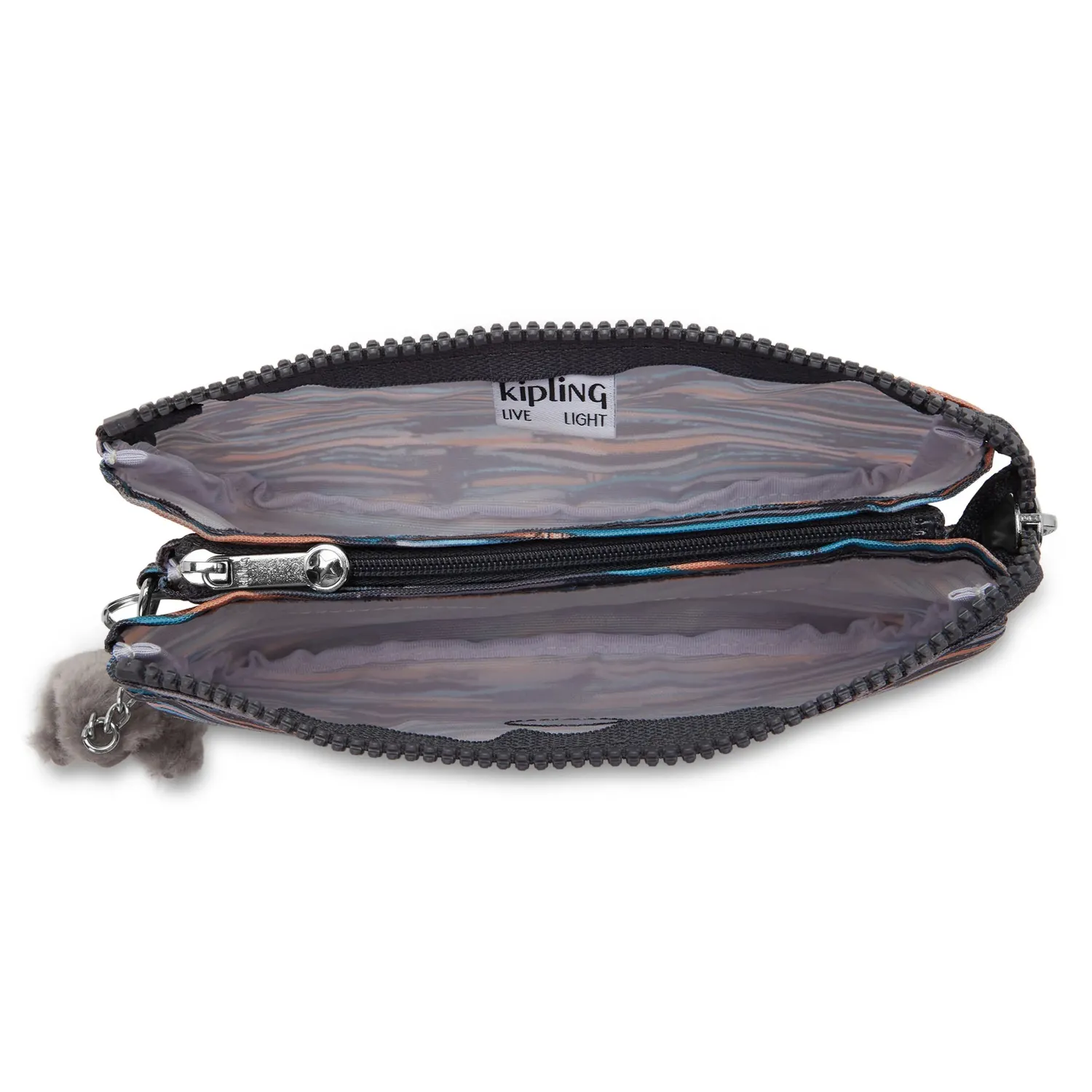 Kipling Creativity L buidelzak Groot Mineral Stripes gestreept