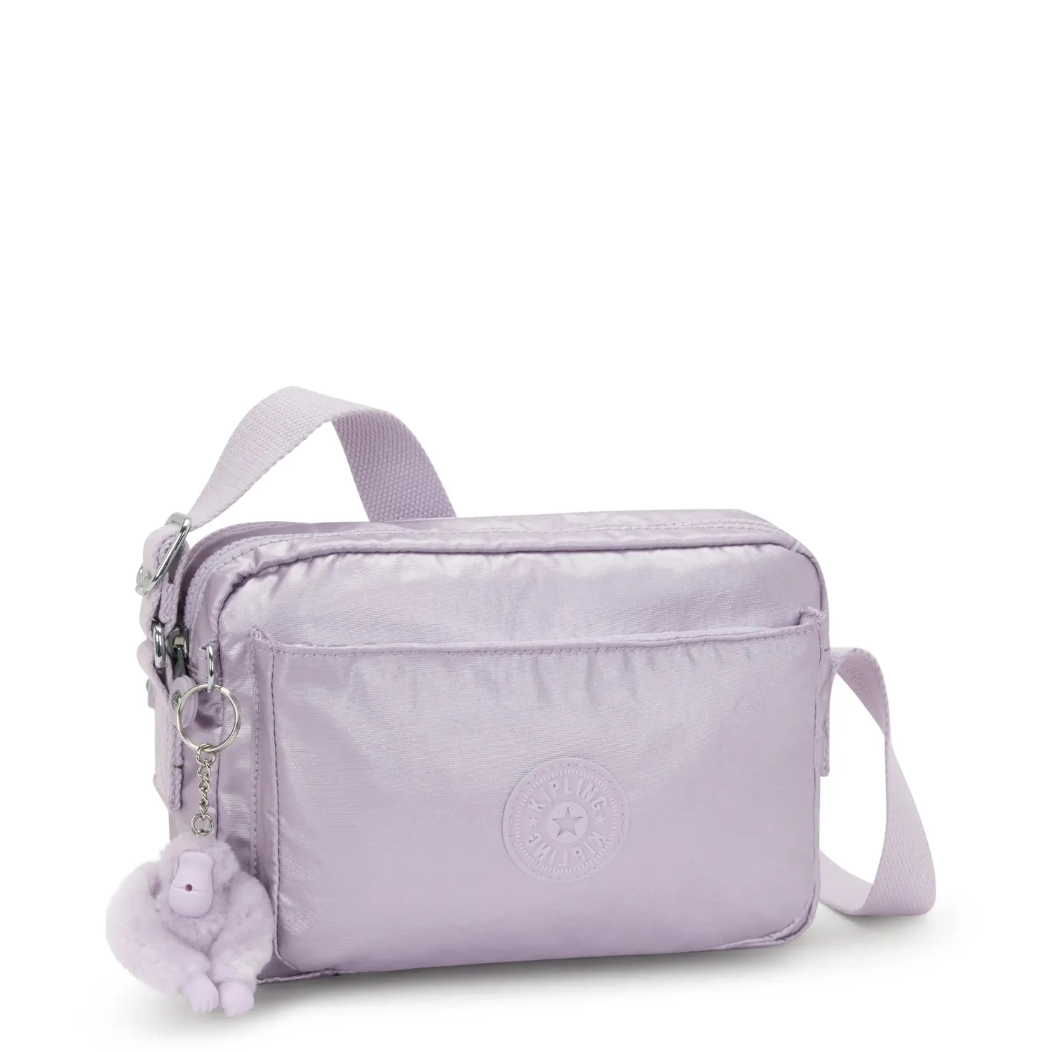 Kipling Abanu M Crossbody Tas Lilac Moon Metallic Medium Glans