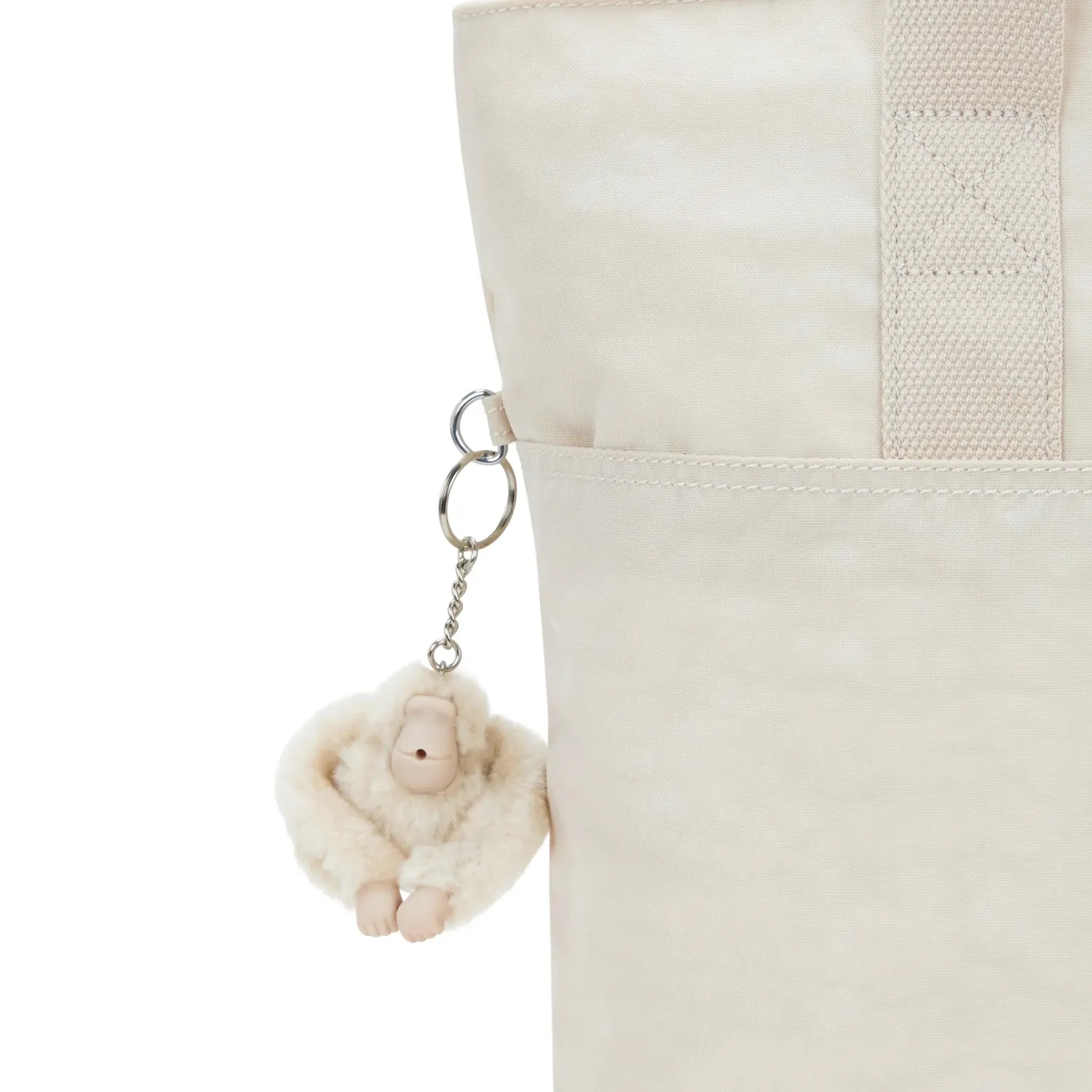 Kipling Hanifa draagtas groot Hideaway Beige laptopvak 15 inch