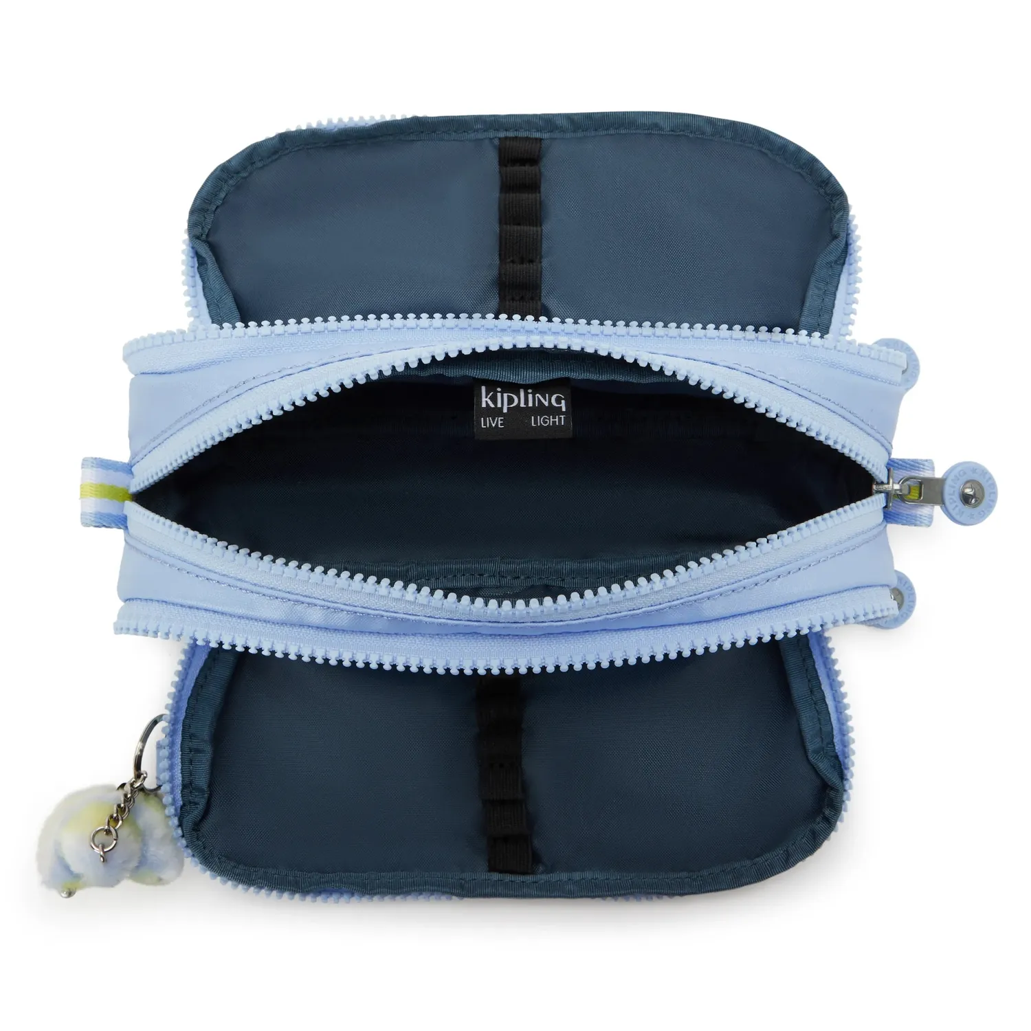 Kipling Gitroy pennenzak groot Clear Sky Metallic glans