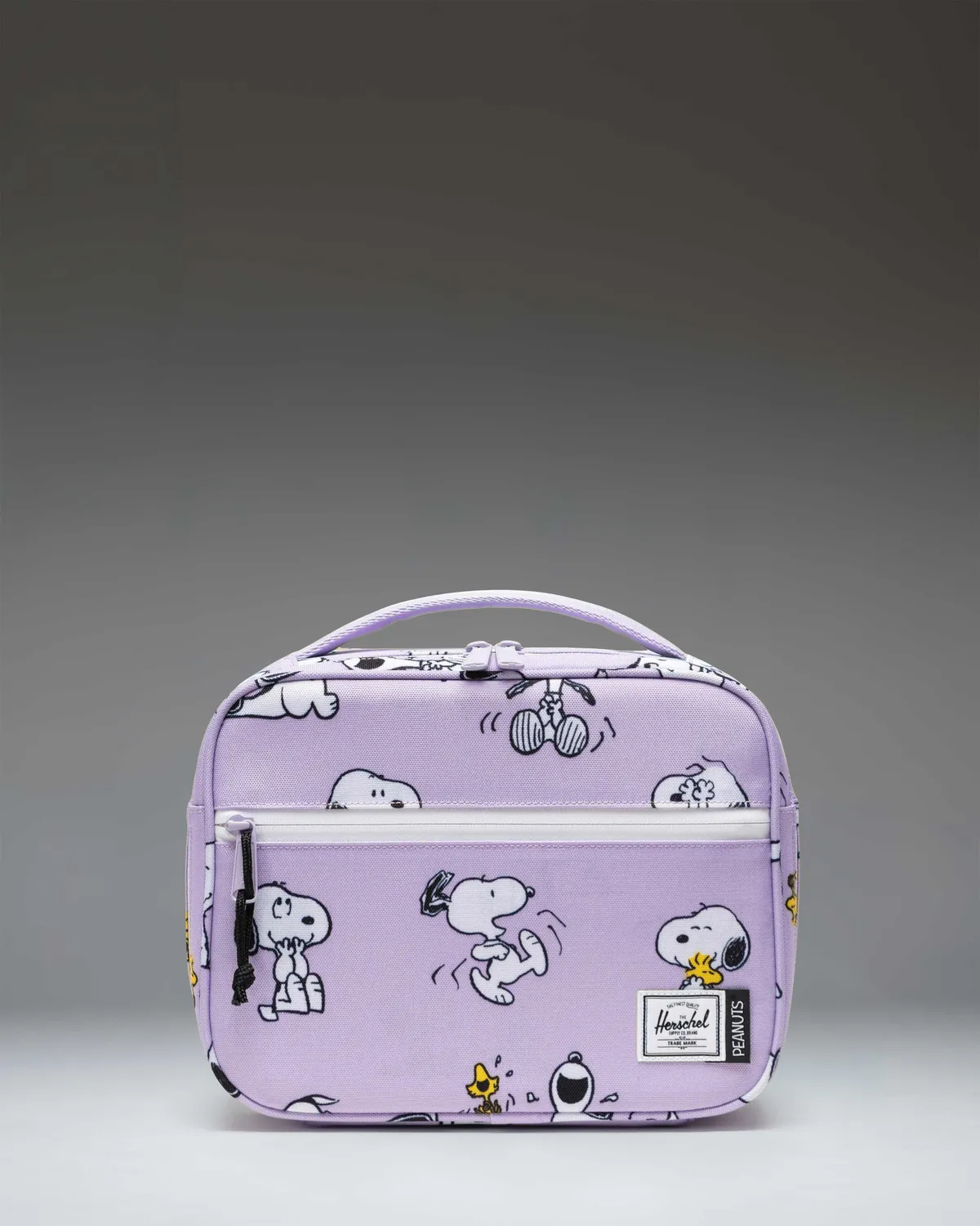 Herschel Pop Quiz lunchbox Snoopy Zwart geïsoleerd