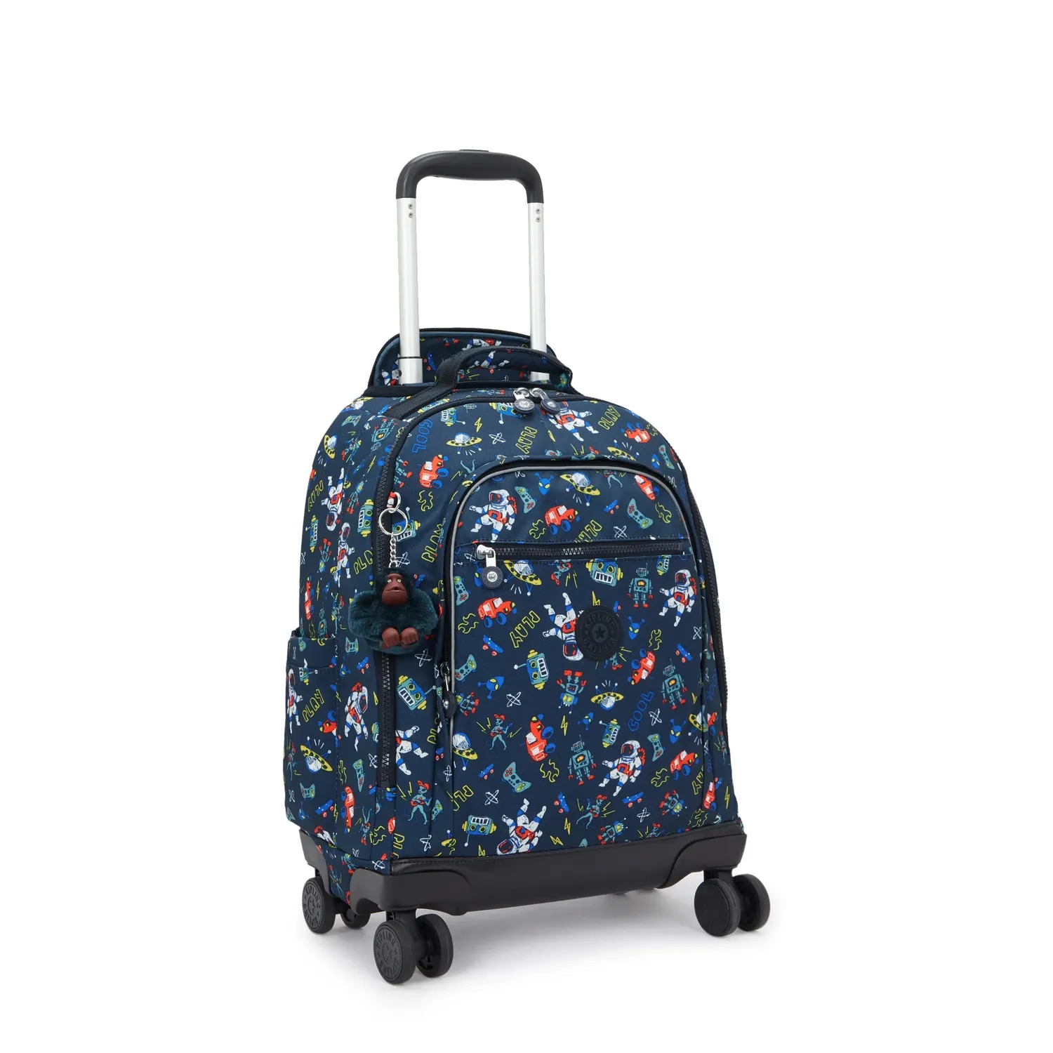 Kipling New Zea rugzak met wielen Space Game groot laptopvak