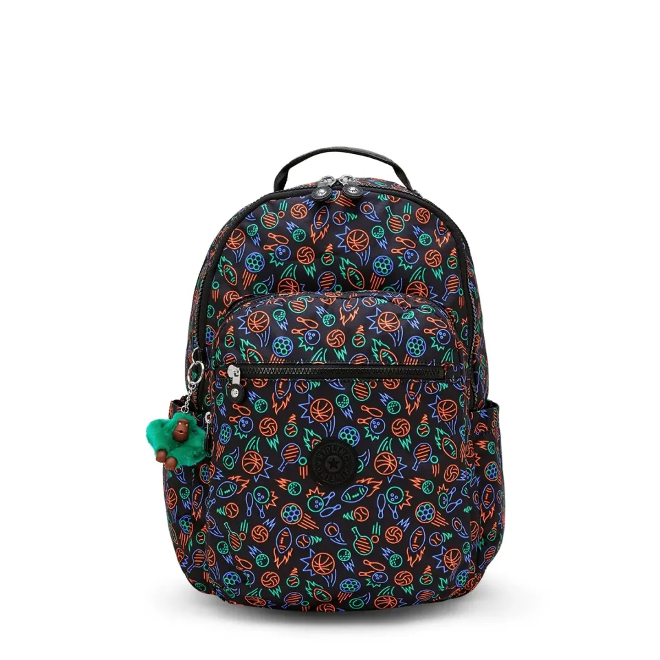 Kipling Seoul College Extra rugzak Groot Sport Doodle