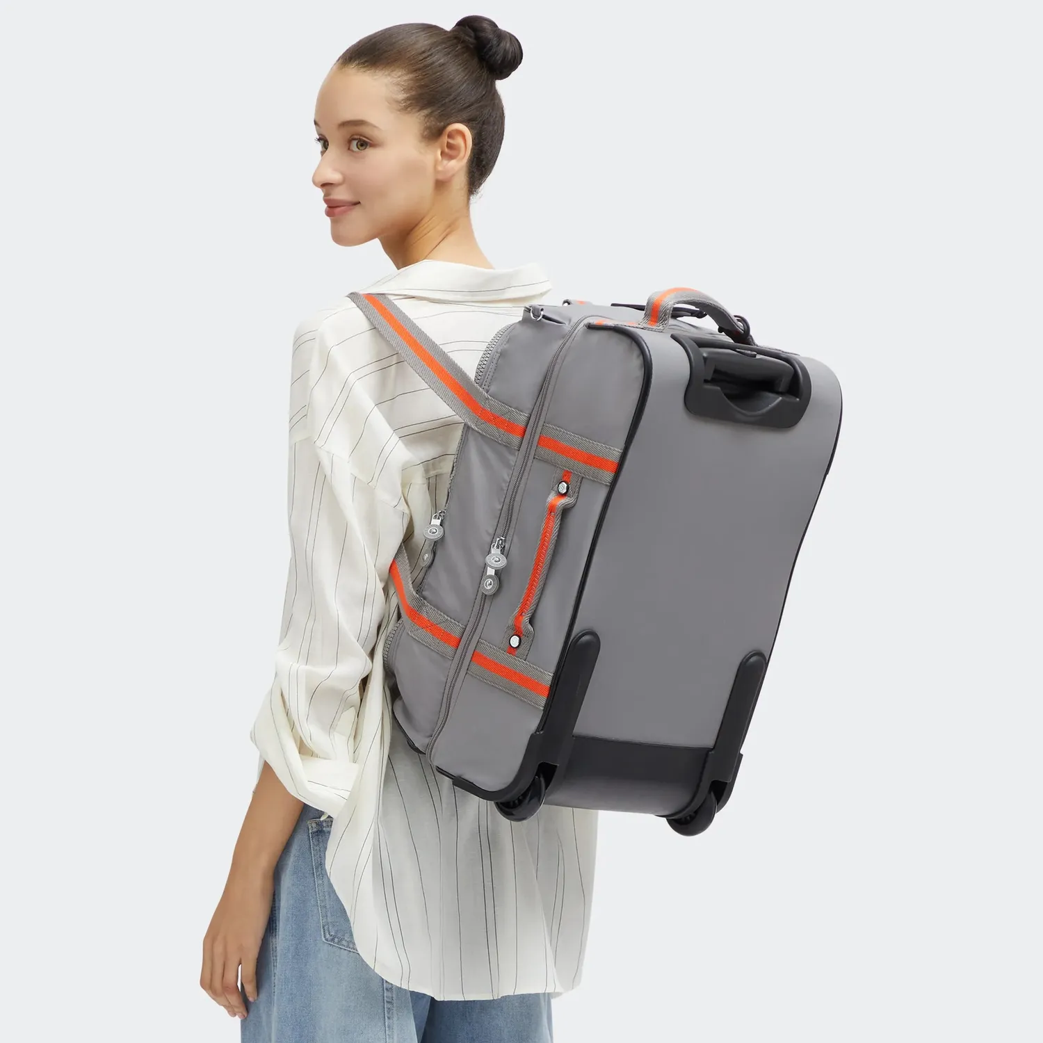 Kipling Teagan US kleine koffer inviting grey 2 wielen