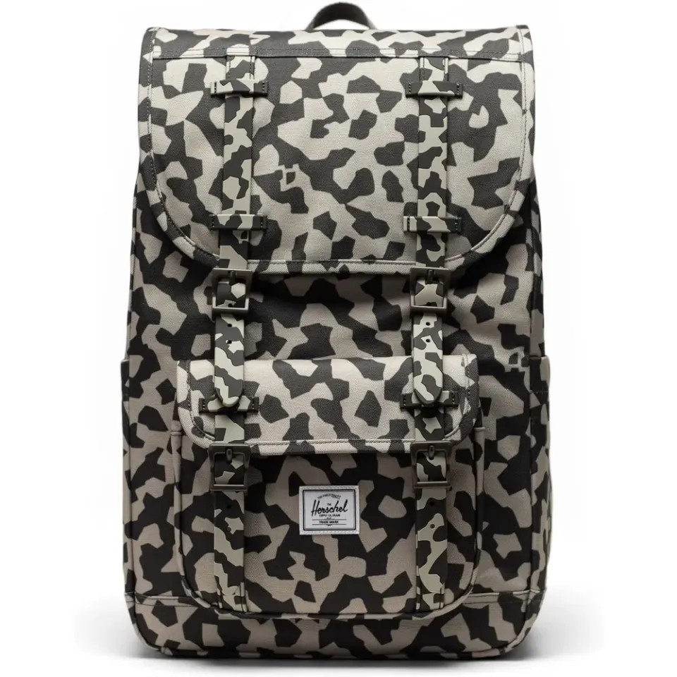 Herschel Little America 30L rugzak zwart pixel