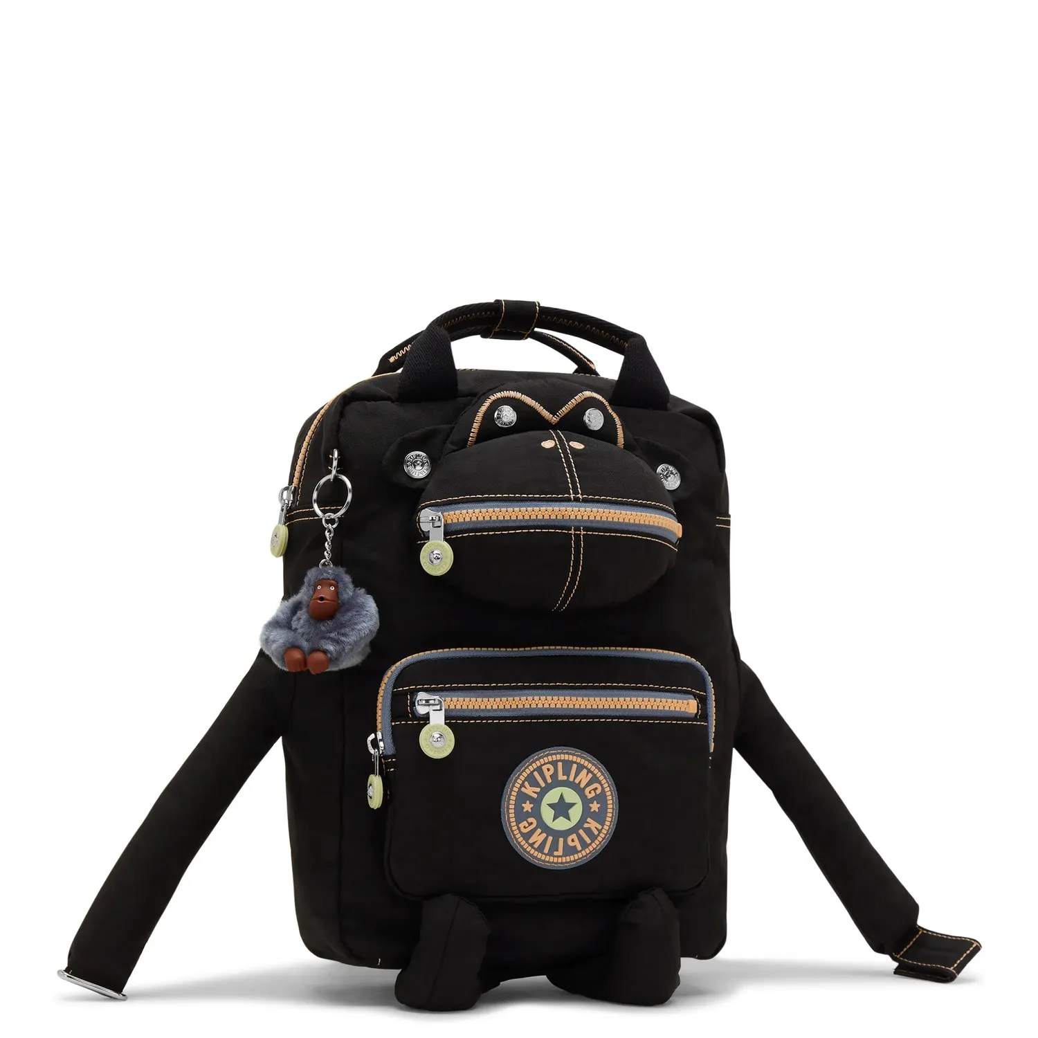 Kipling Jane Energy rugzak Energy Black met vakken