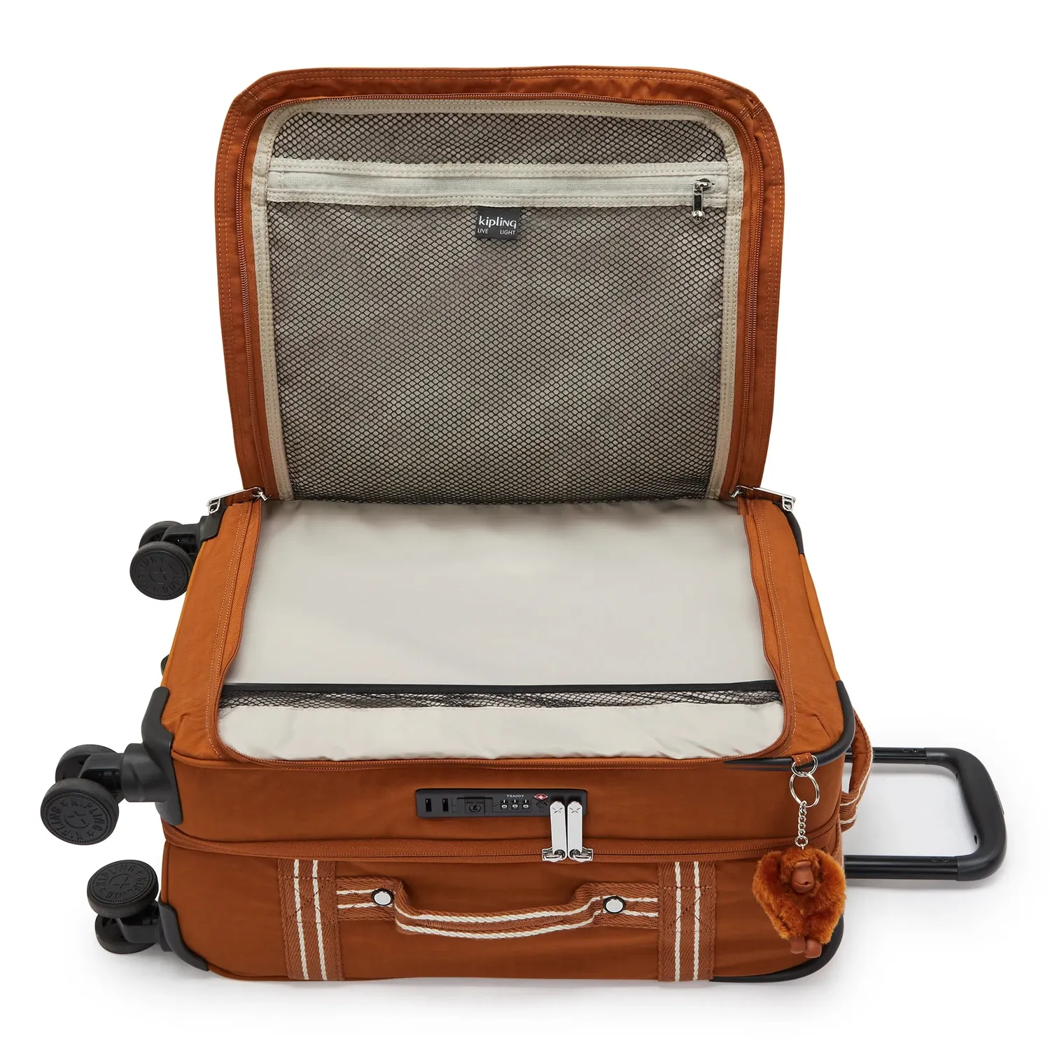 Kipling Spontaneous S Koffer Klein Stylish Mokka TSA-slot