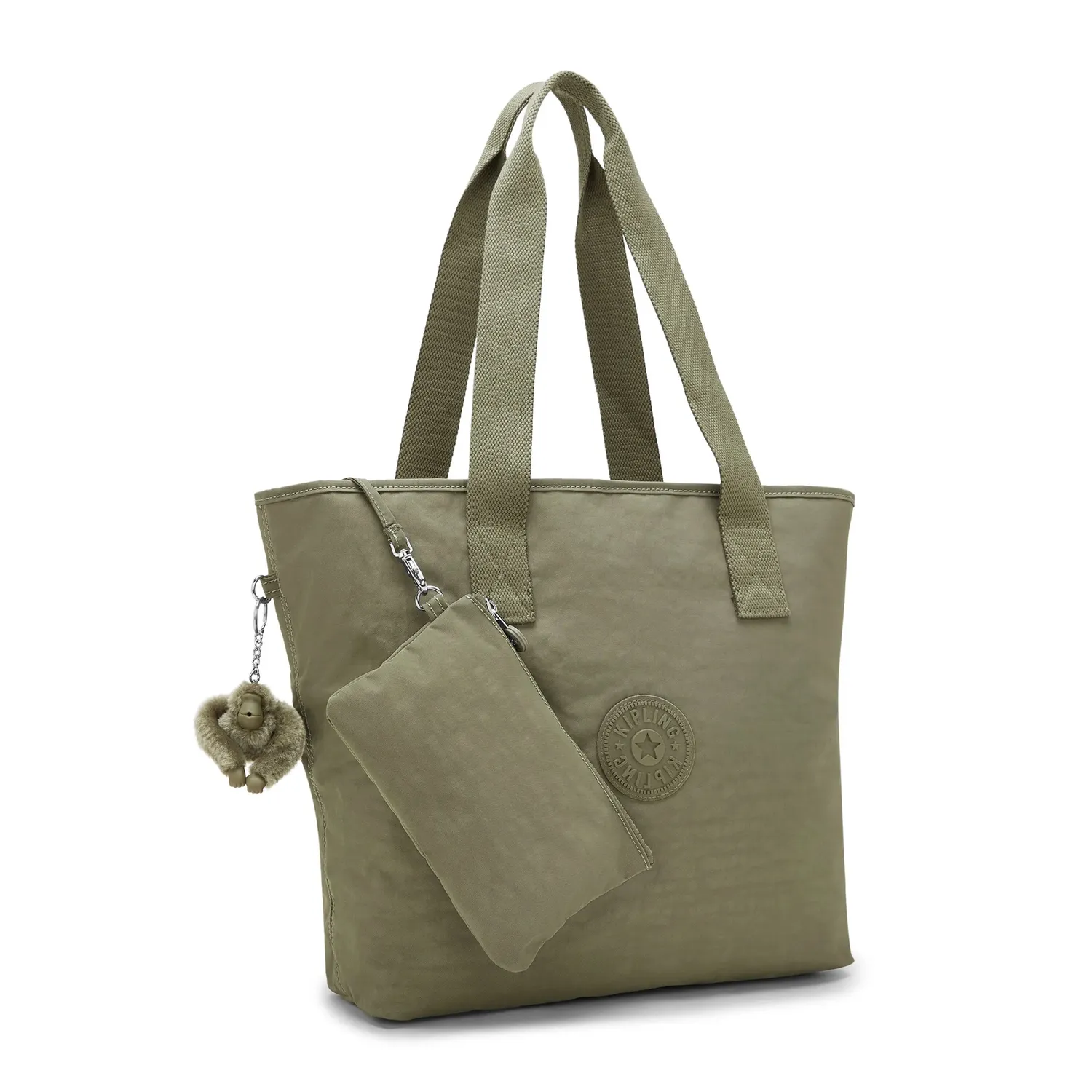 Kipling Anina shopper Almost Sage medium A4 met buidel