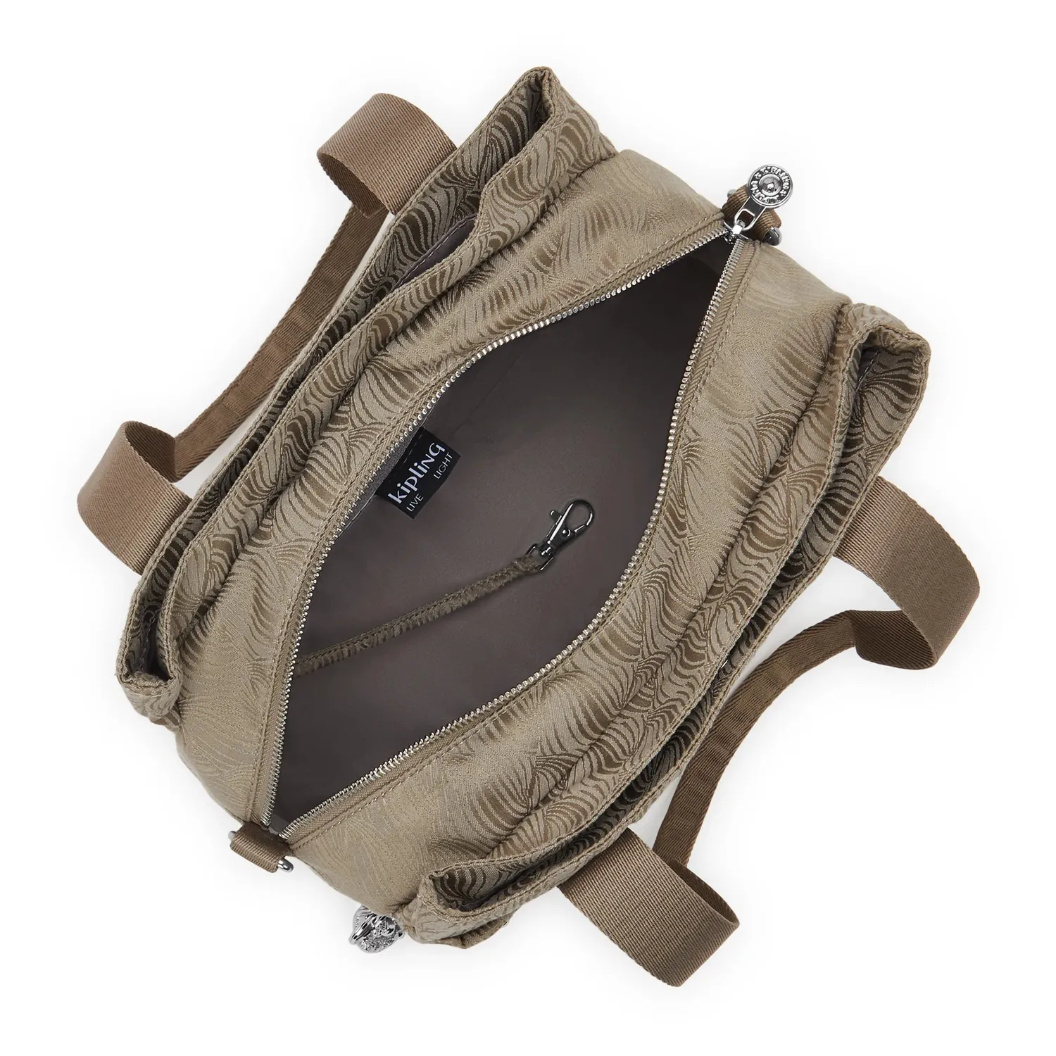 Kipling Elysiana schoudertas Diamond Wave Jacquard medium 3-vaks
