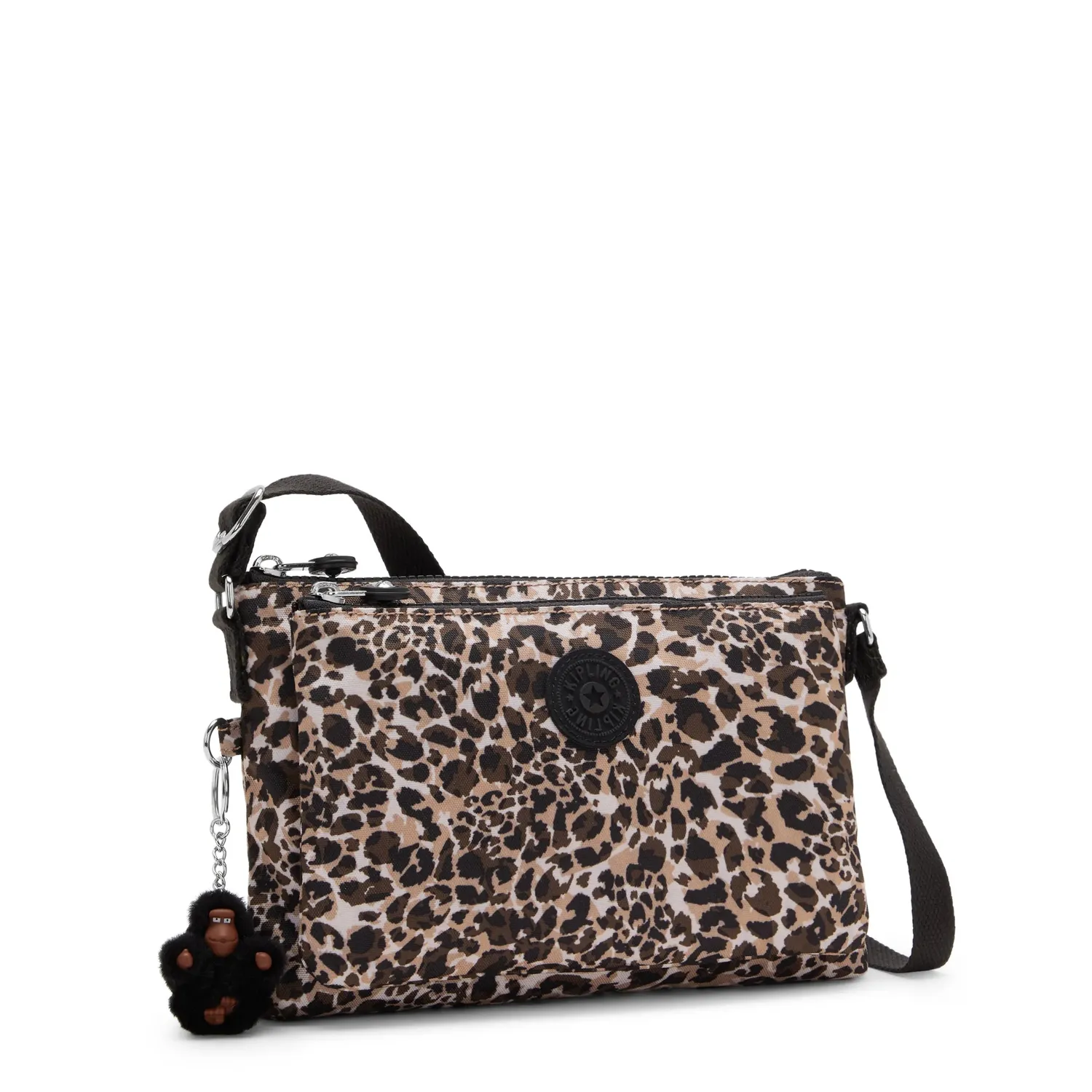 Kipling Mikaela schoudertas klein Rustic Cheetah print