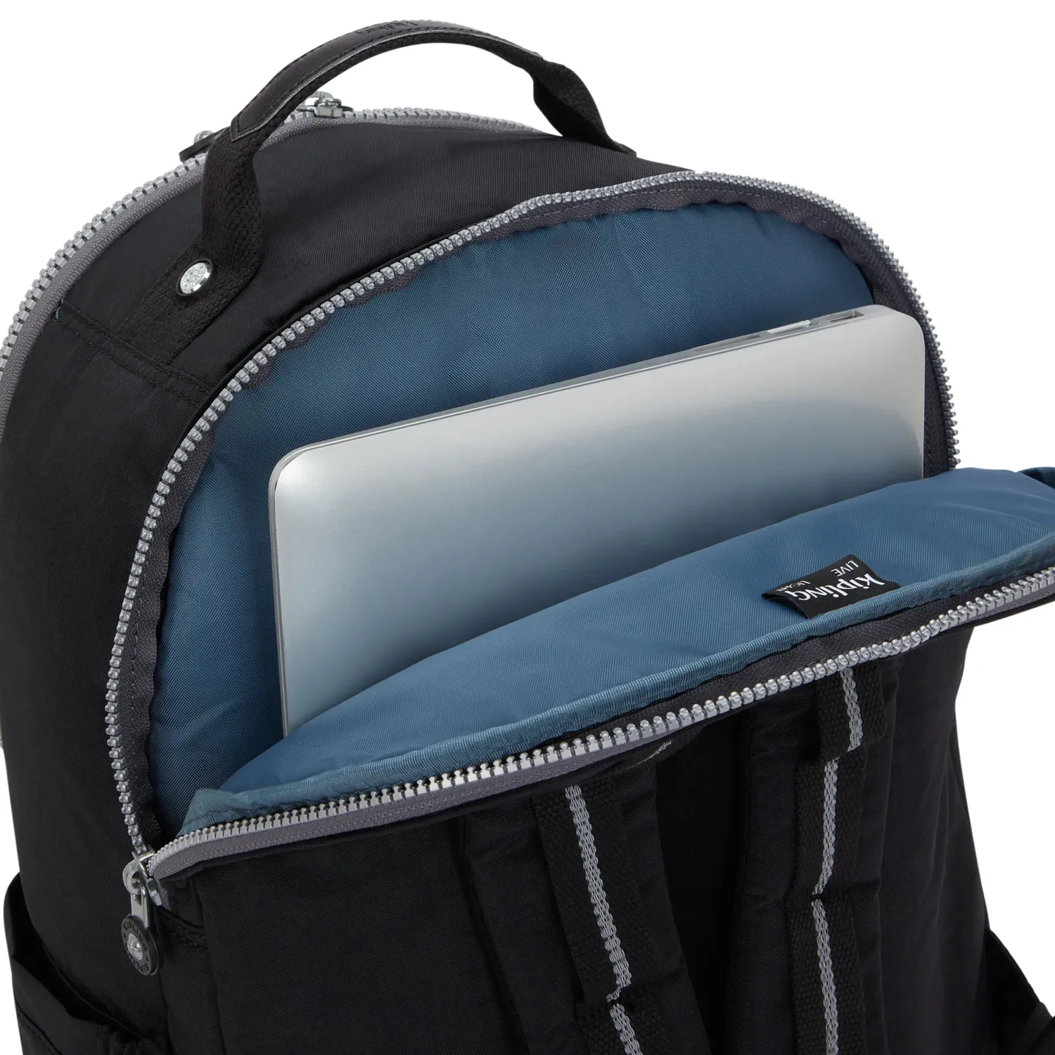 Kipling Seoul College Extra rugzak Space Black Block groot zwart