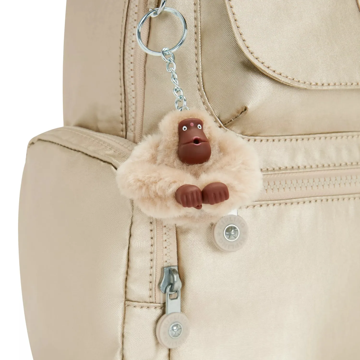 Kipling Matta rugzak Medium Starry Gold Metallic