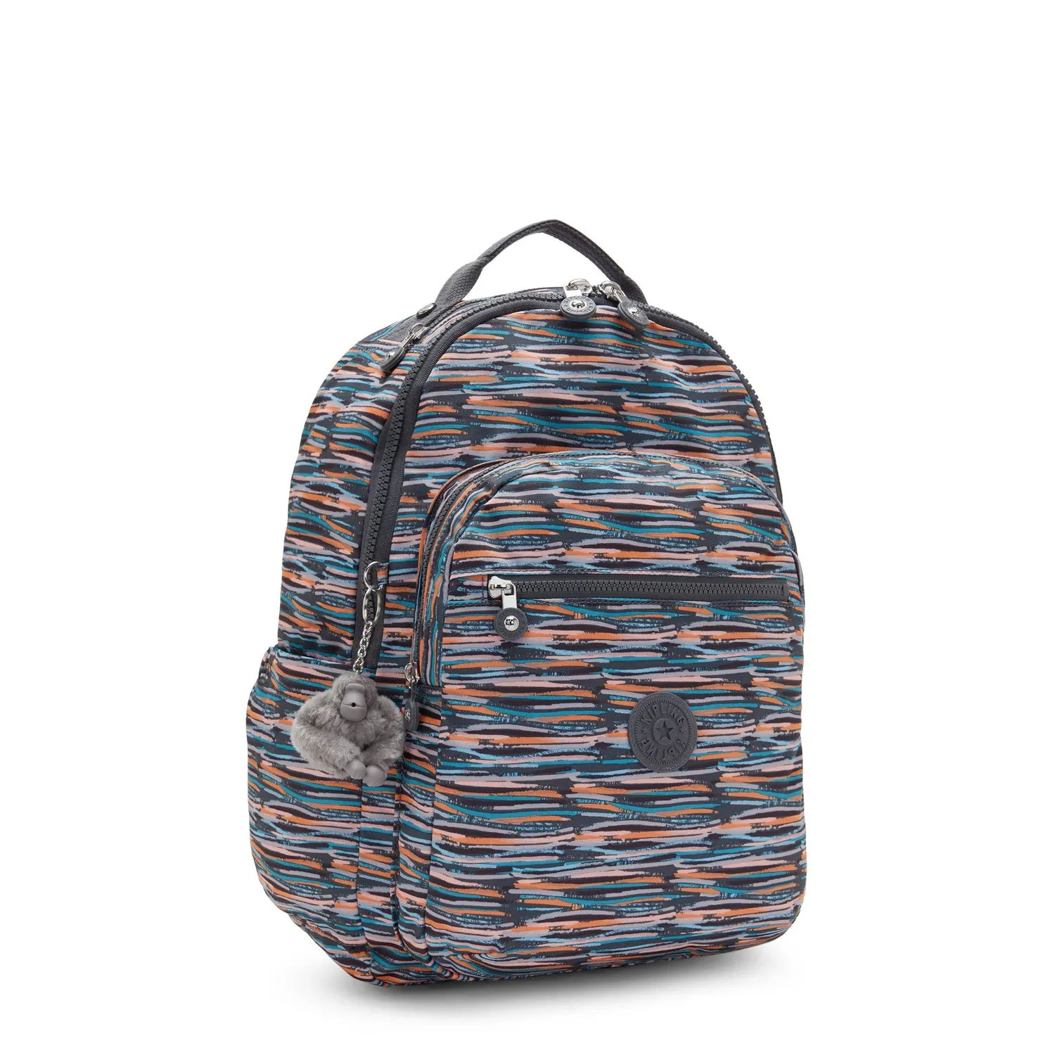 Kipling Seoul rugzak Groot Mineral Stripes licht